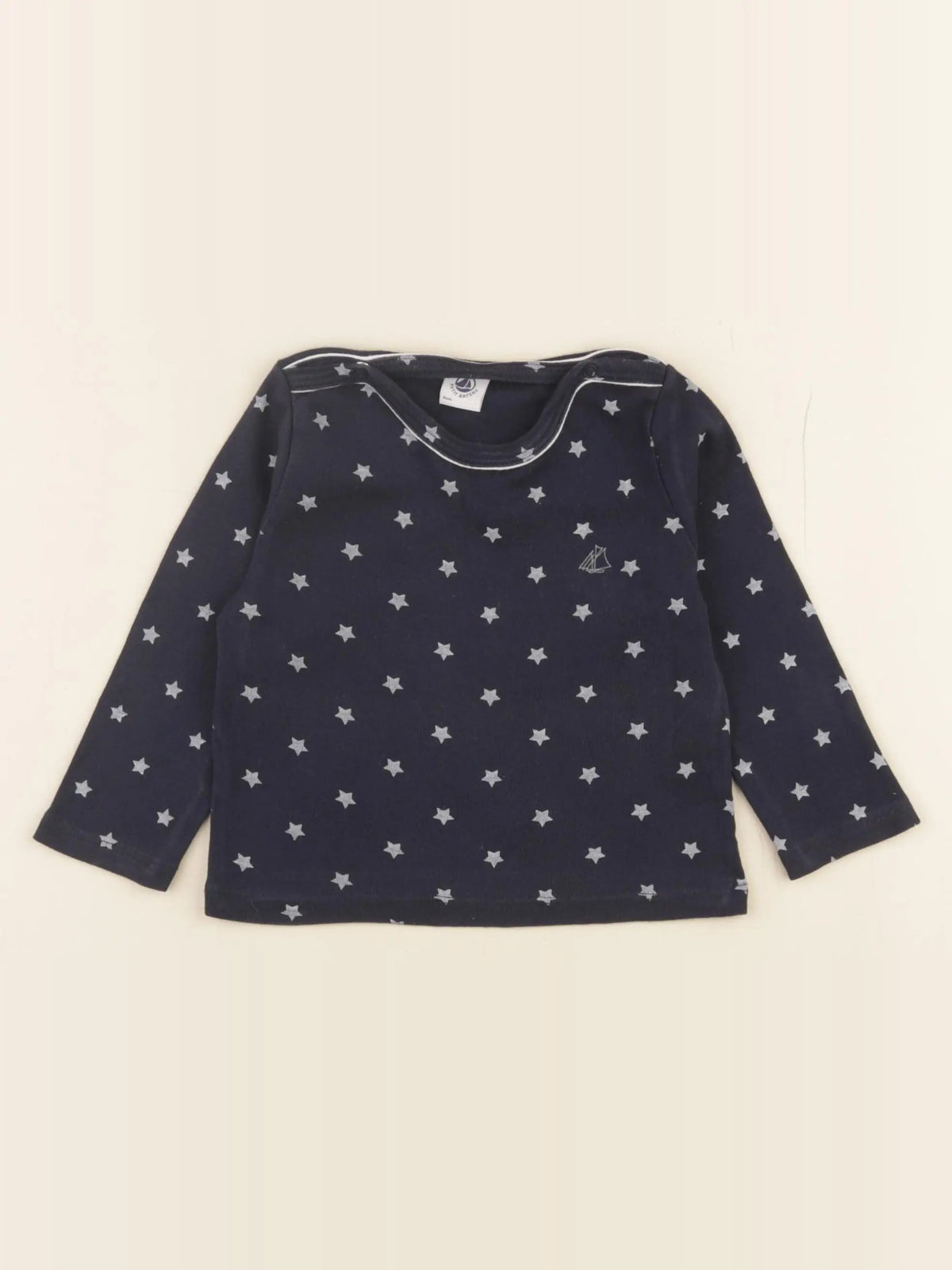 Petit Bateau - maillot de corps bleu - 18 mois