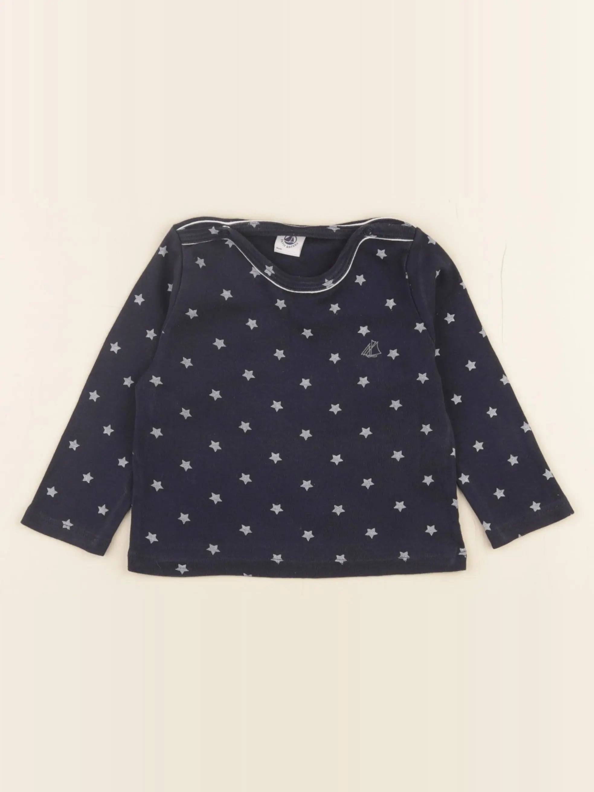 Petit Bateau - maillot de corps bleu - 18 mois