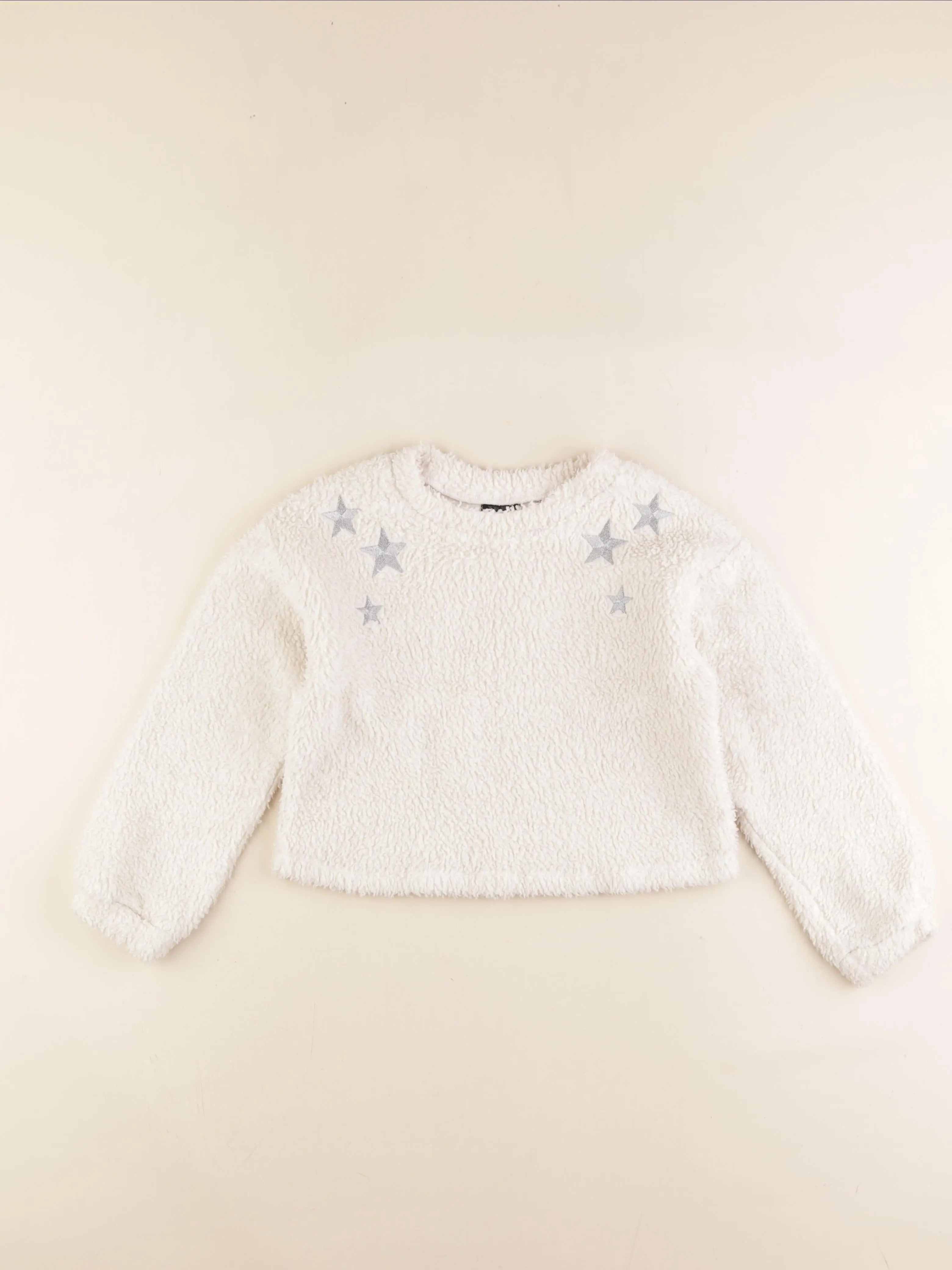 IKKS - sweat beige, argent - 8 ans