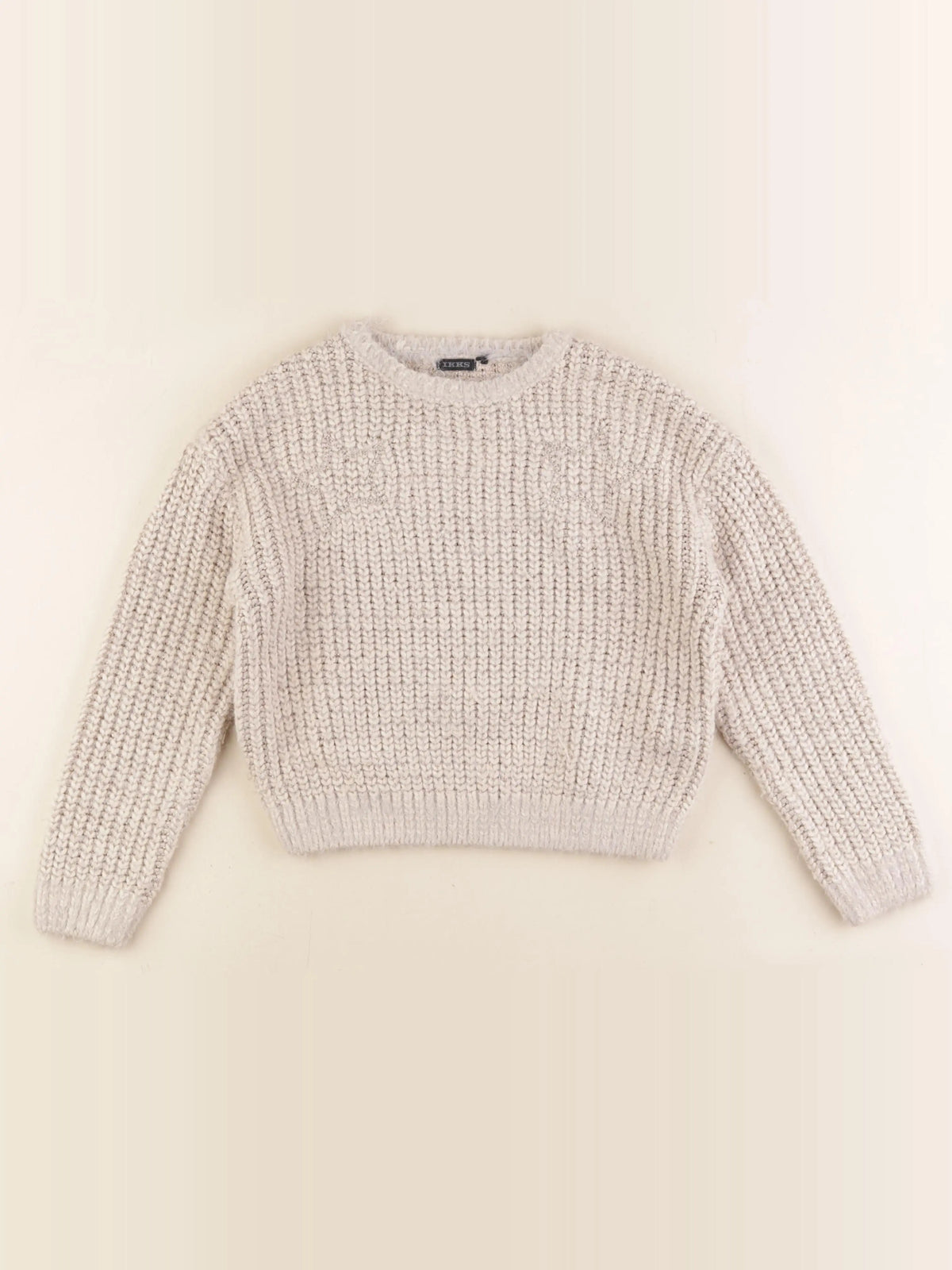 IKKS - pull beige, or - 8 ans