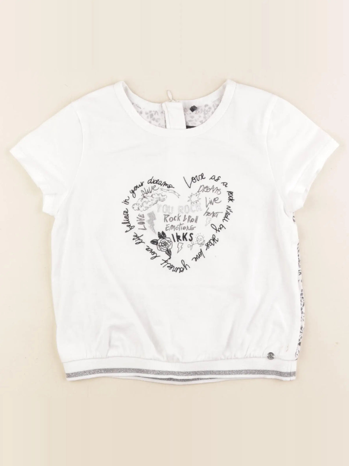 IKKS - tee-shirt blanc - 8 ans