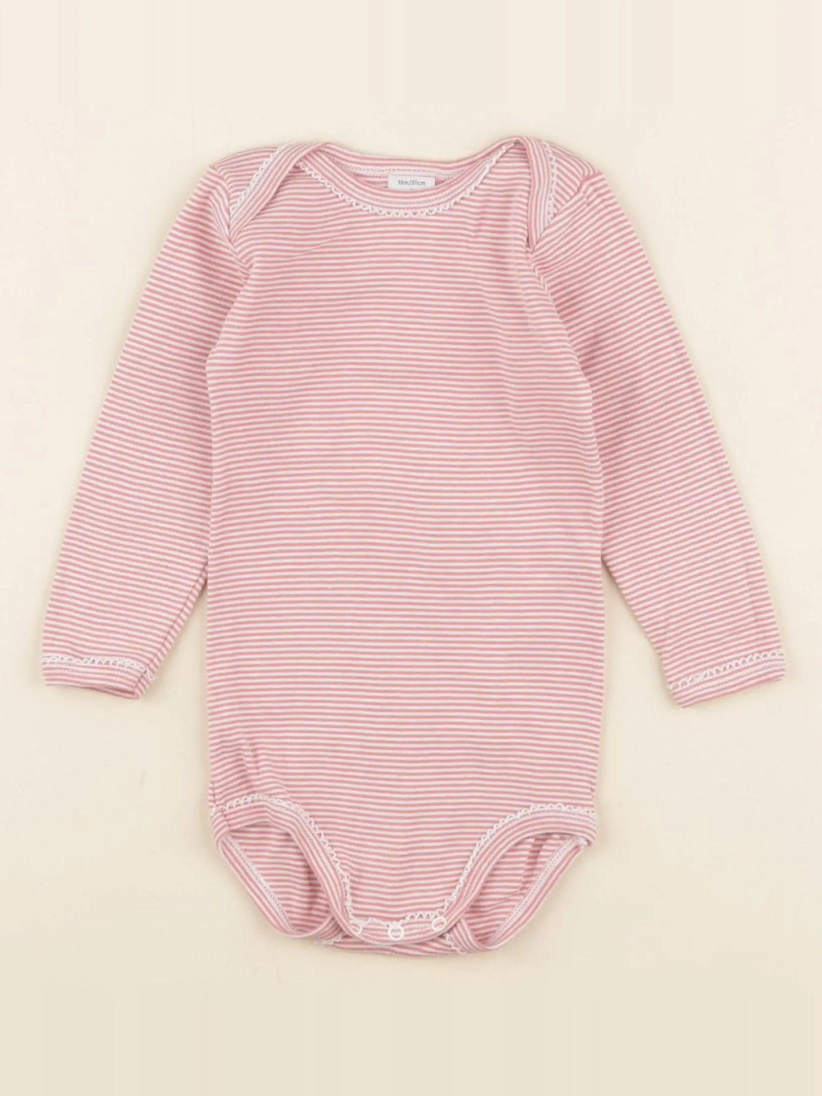 Petit Bateau - body rose - 18 mois