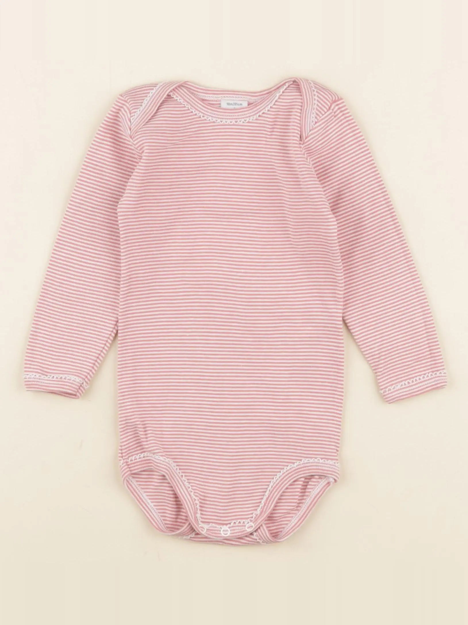 Petit Bateau - body rose - 18 mois