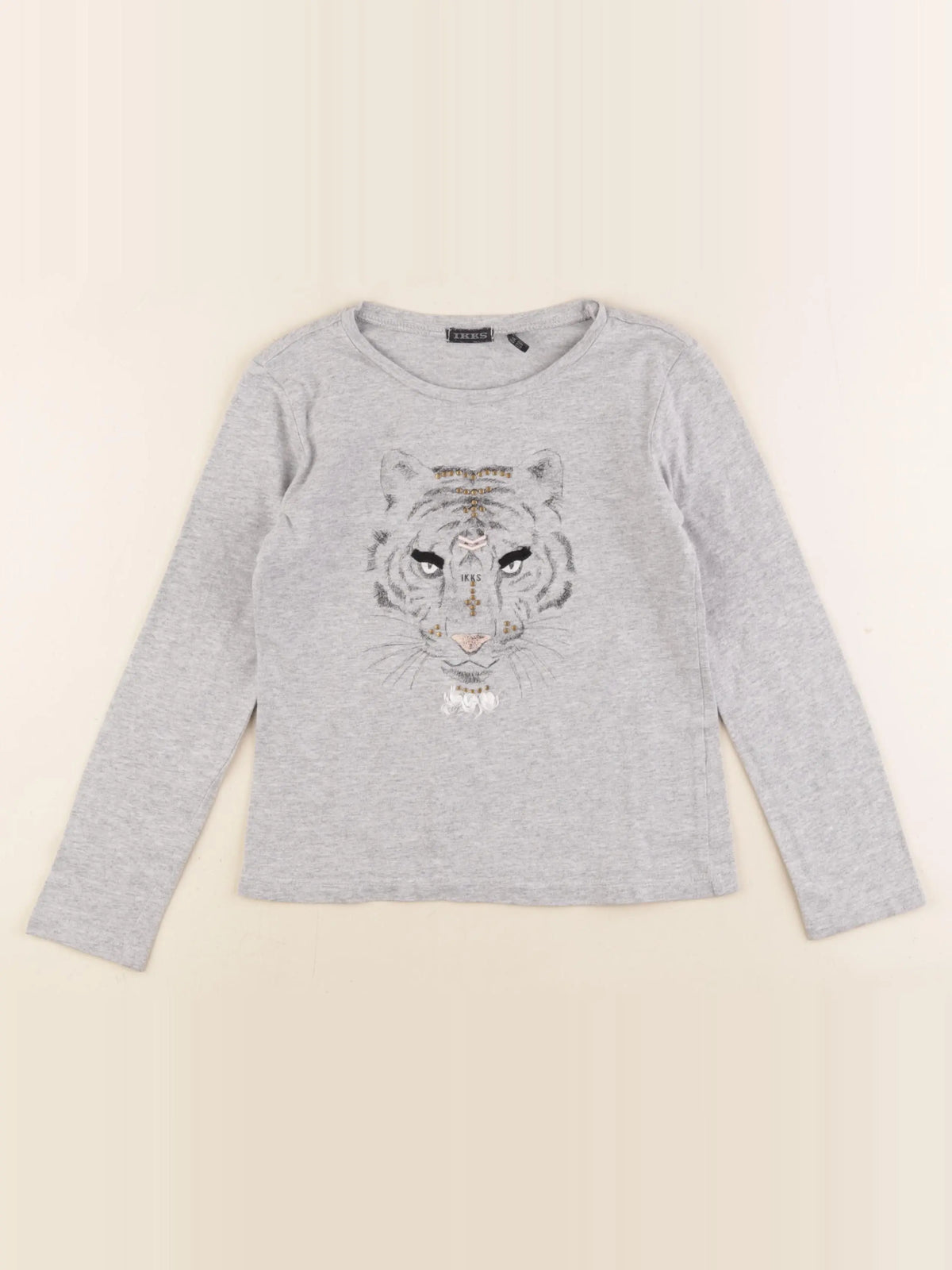 IKKS - tee-shirt gris - 8 ans
