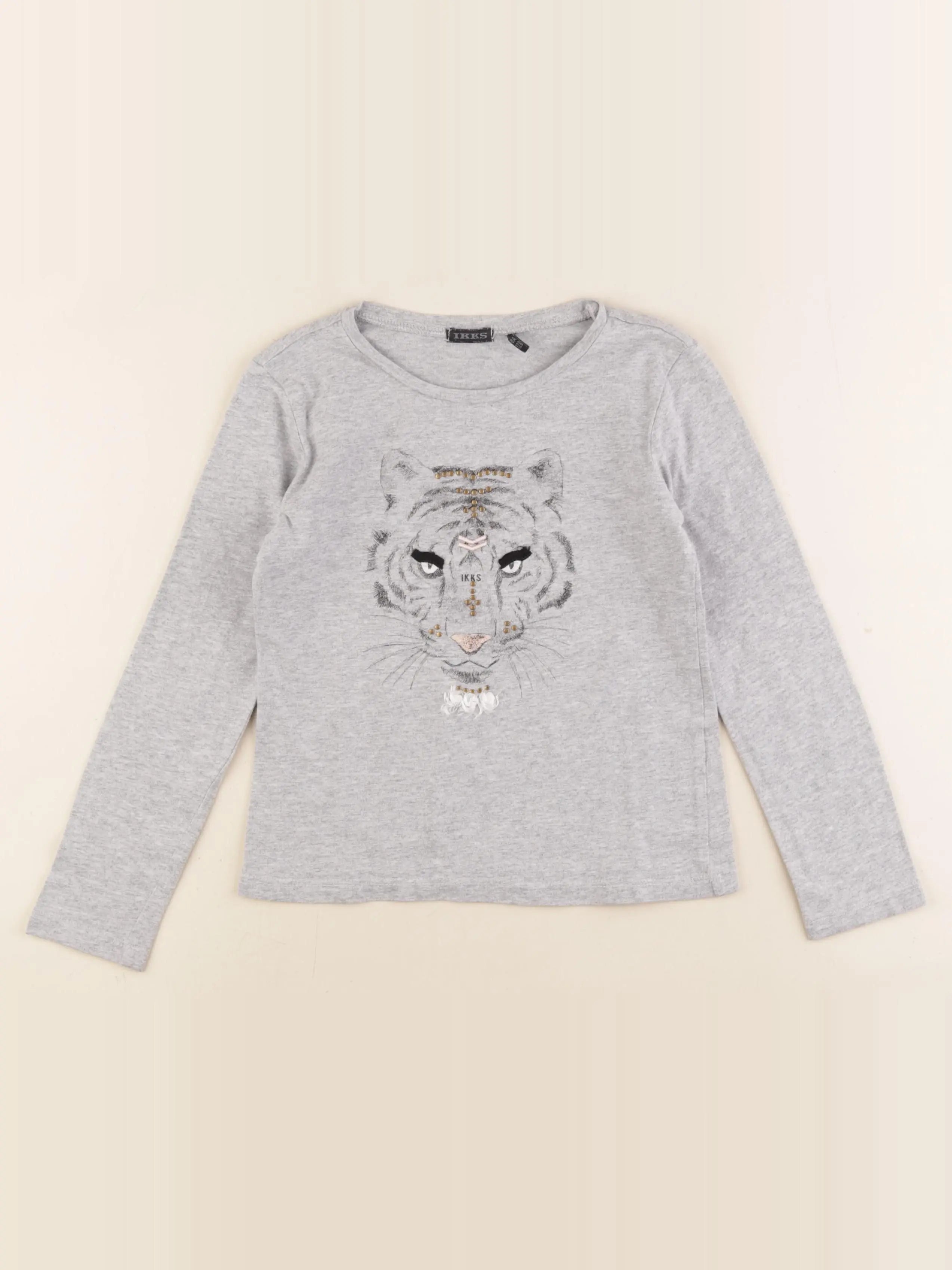 IKKS - tee-shirt gris - 8 ans