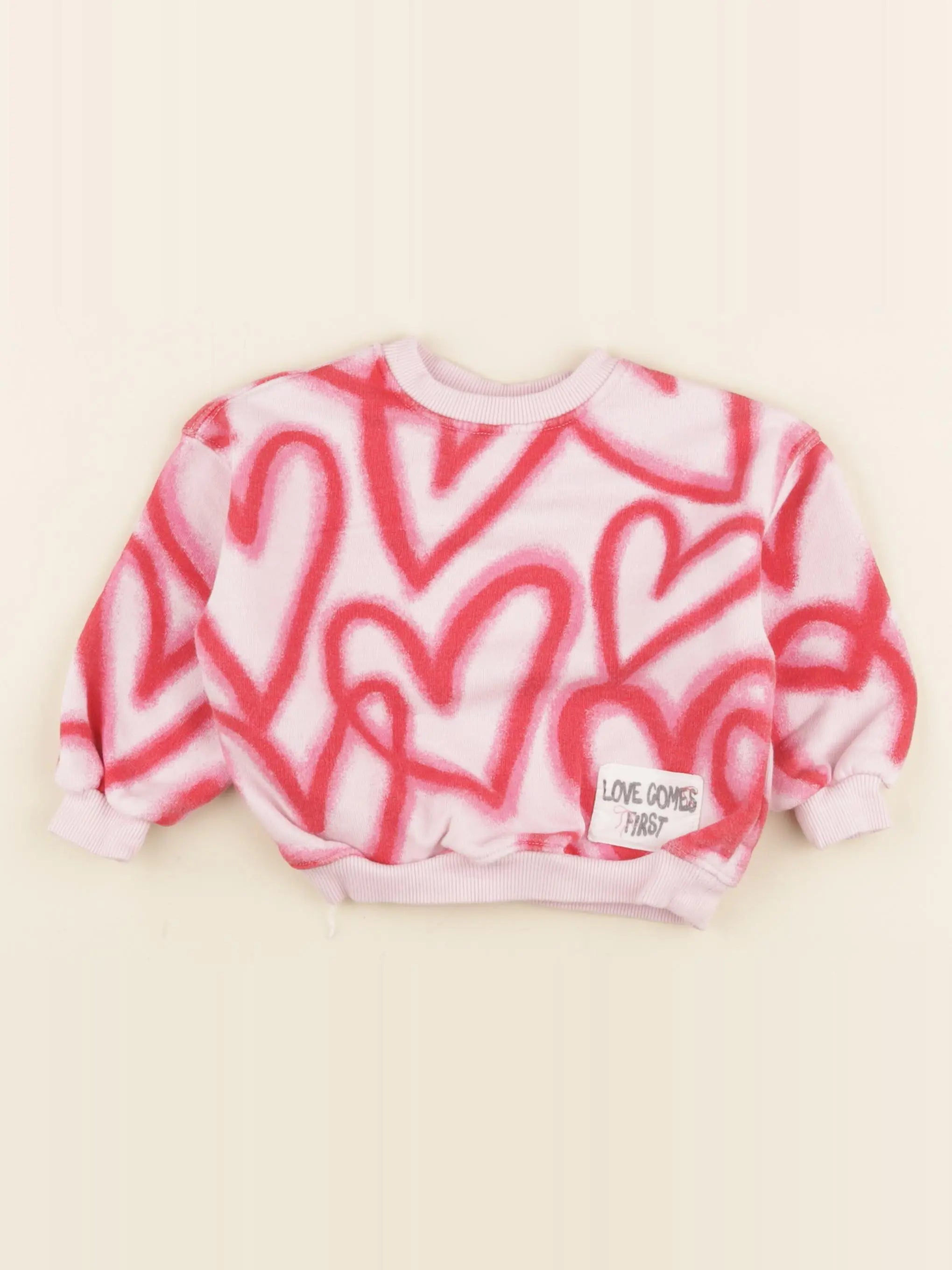 Zara - sweat rose - 18 mois