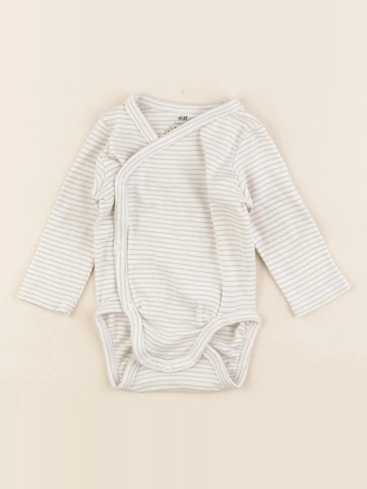 H&M - body vert, blanc - 1/2 mois