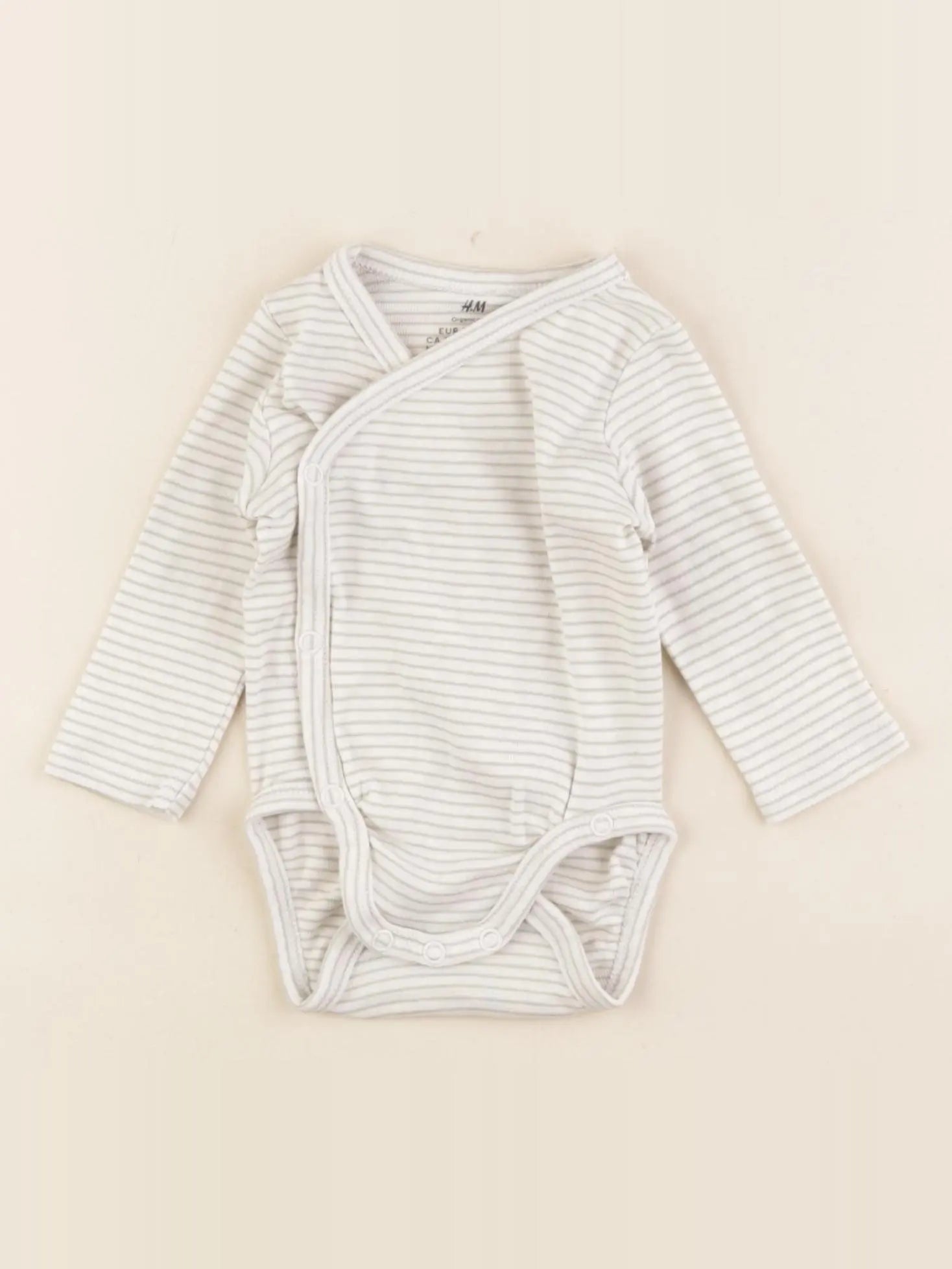 H&M - body vert, blanc - 1/2 mois