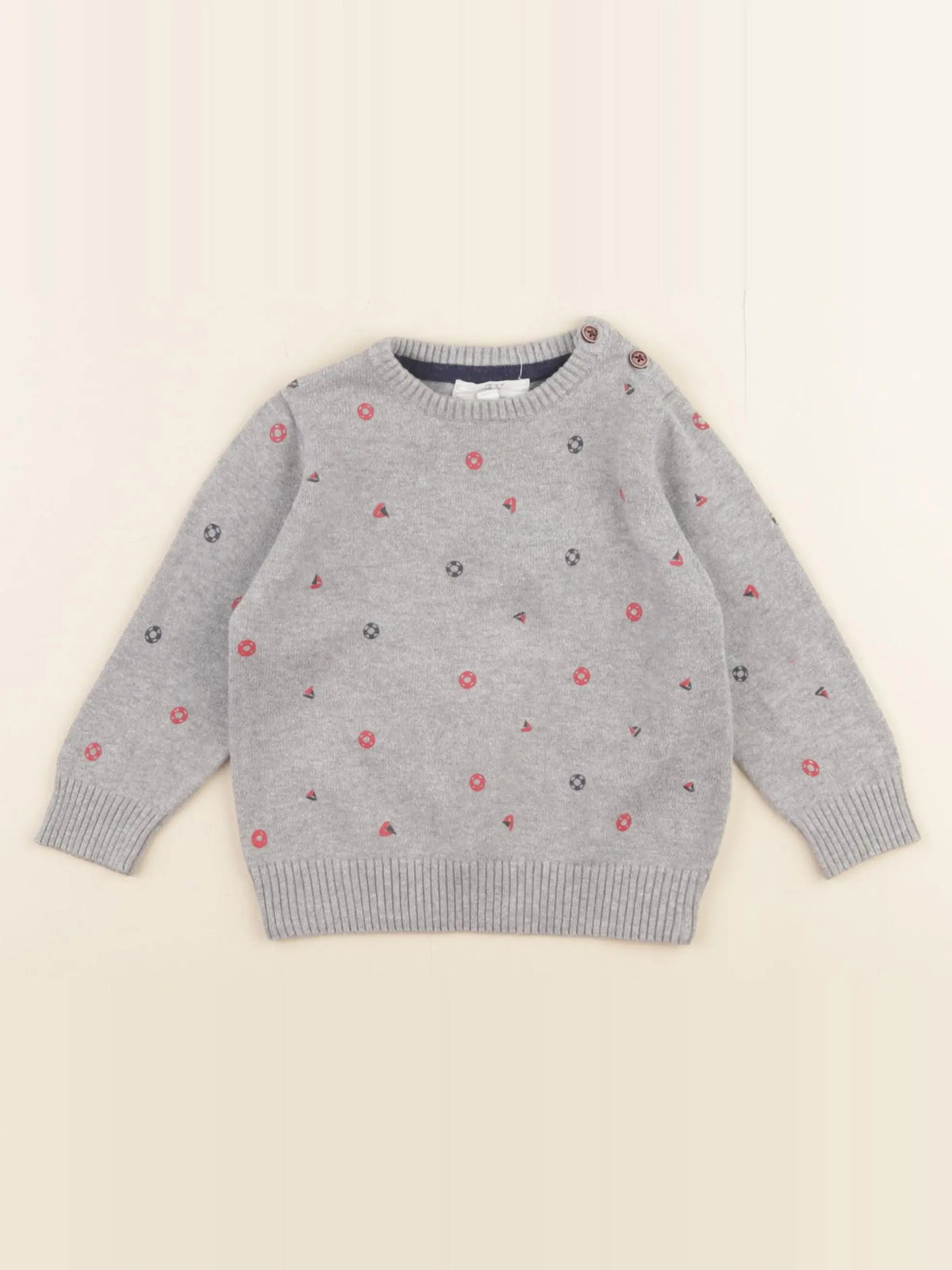 Zippy - pull gris - 9/12 mois