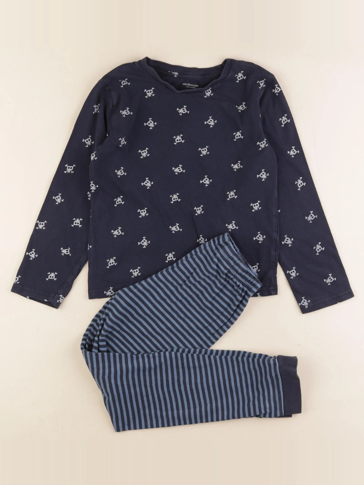 Vertbaudet - pyjama coton bleu - 8 ans