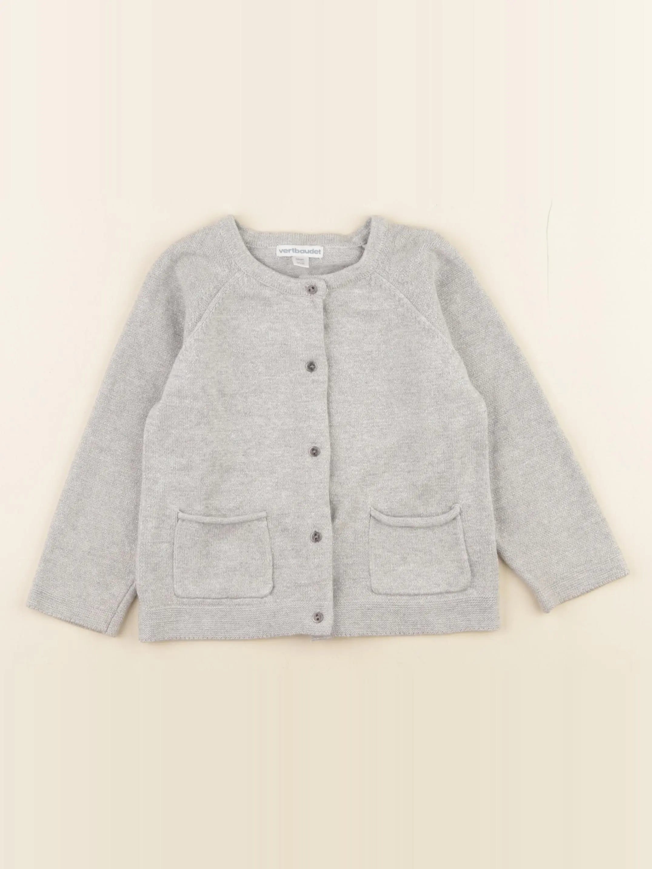 Vertbaudet - gilet gris - 3 ans