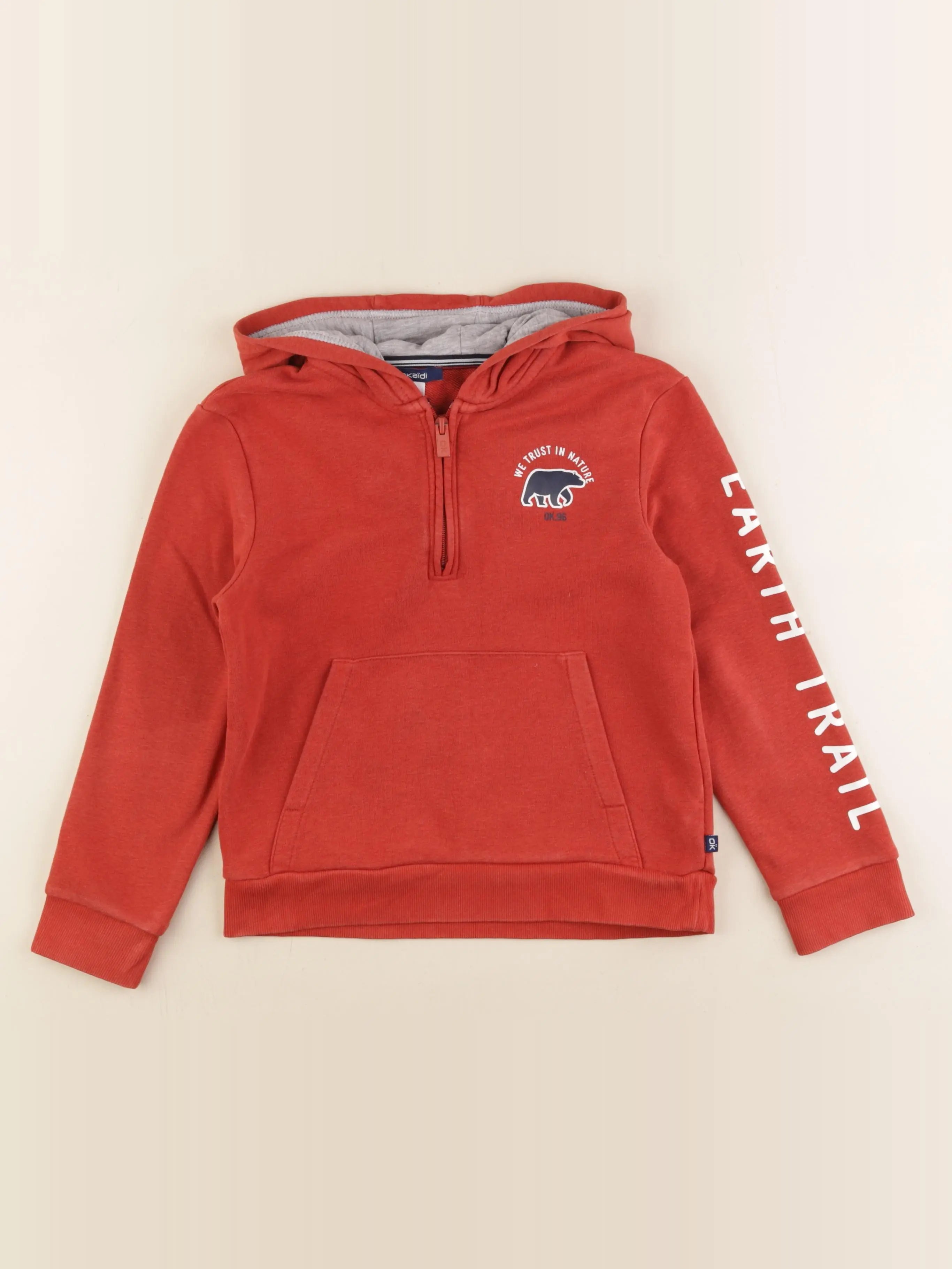 Okaidi - sweat orange - 8 ans