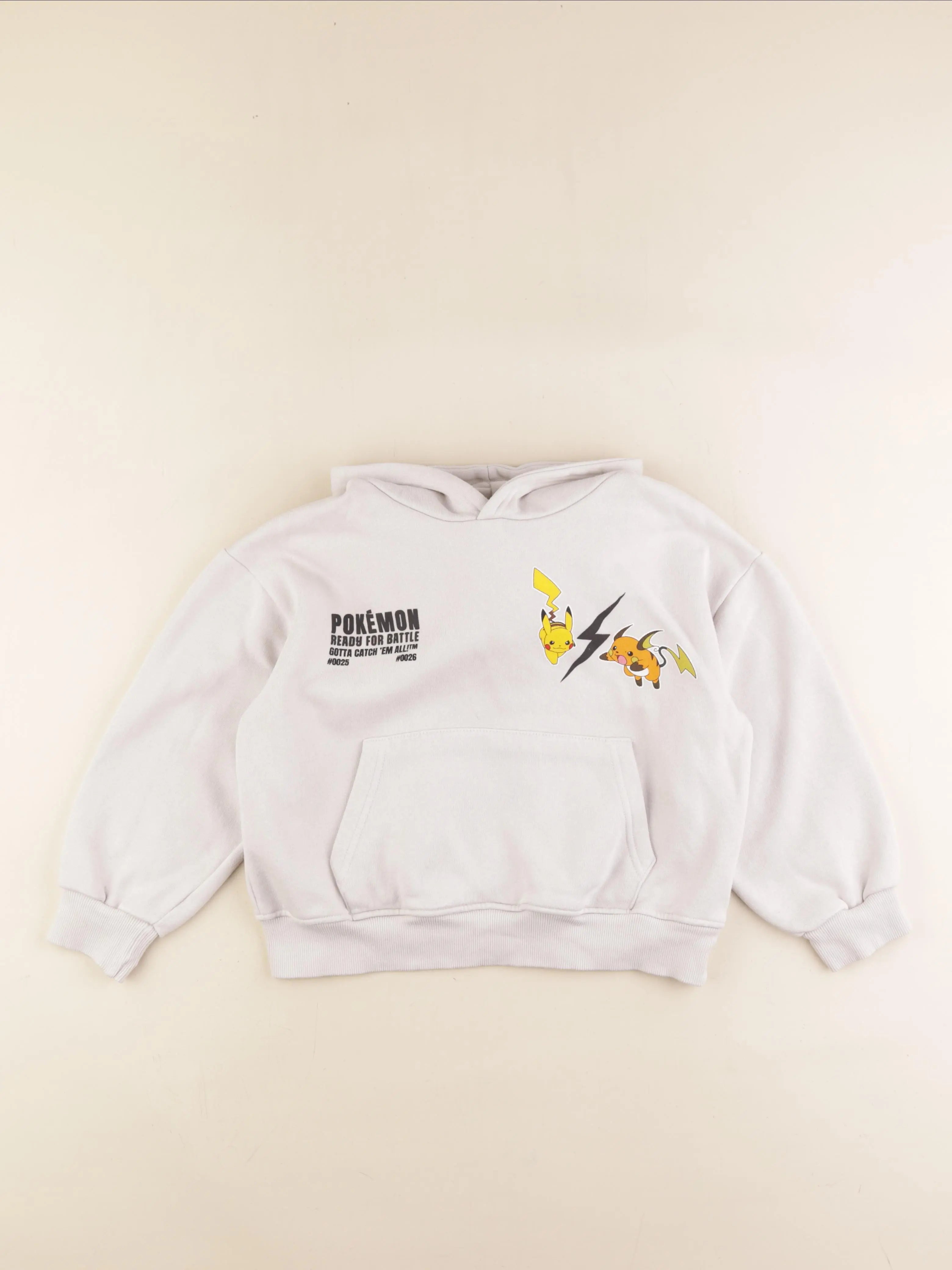 Zara - sweat imprimé au dos beige - 8/9 ans