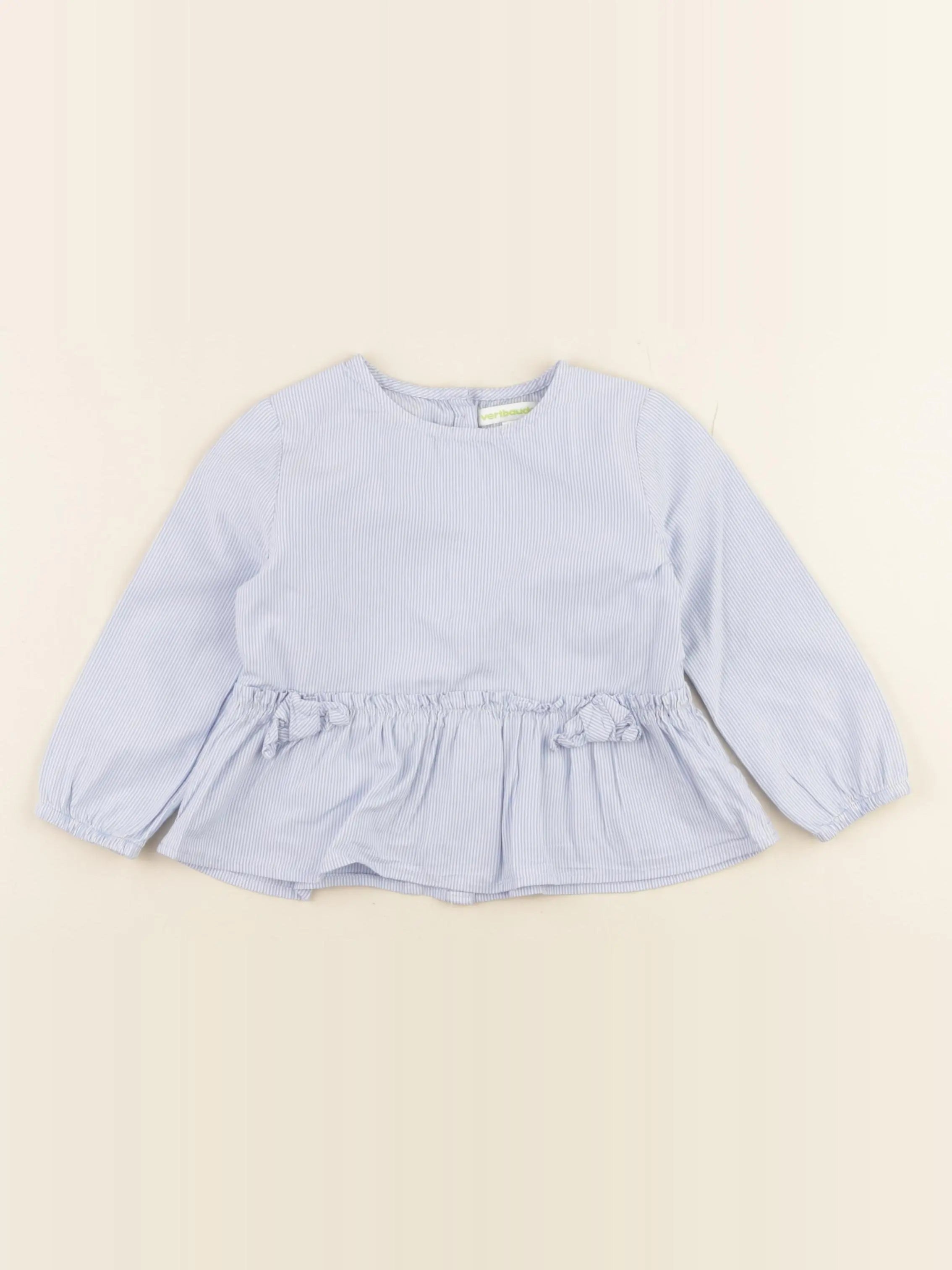 Vertbaudet - blouse bleu - 2 ans