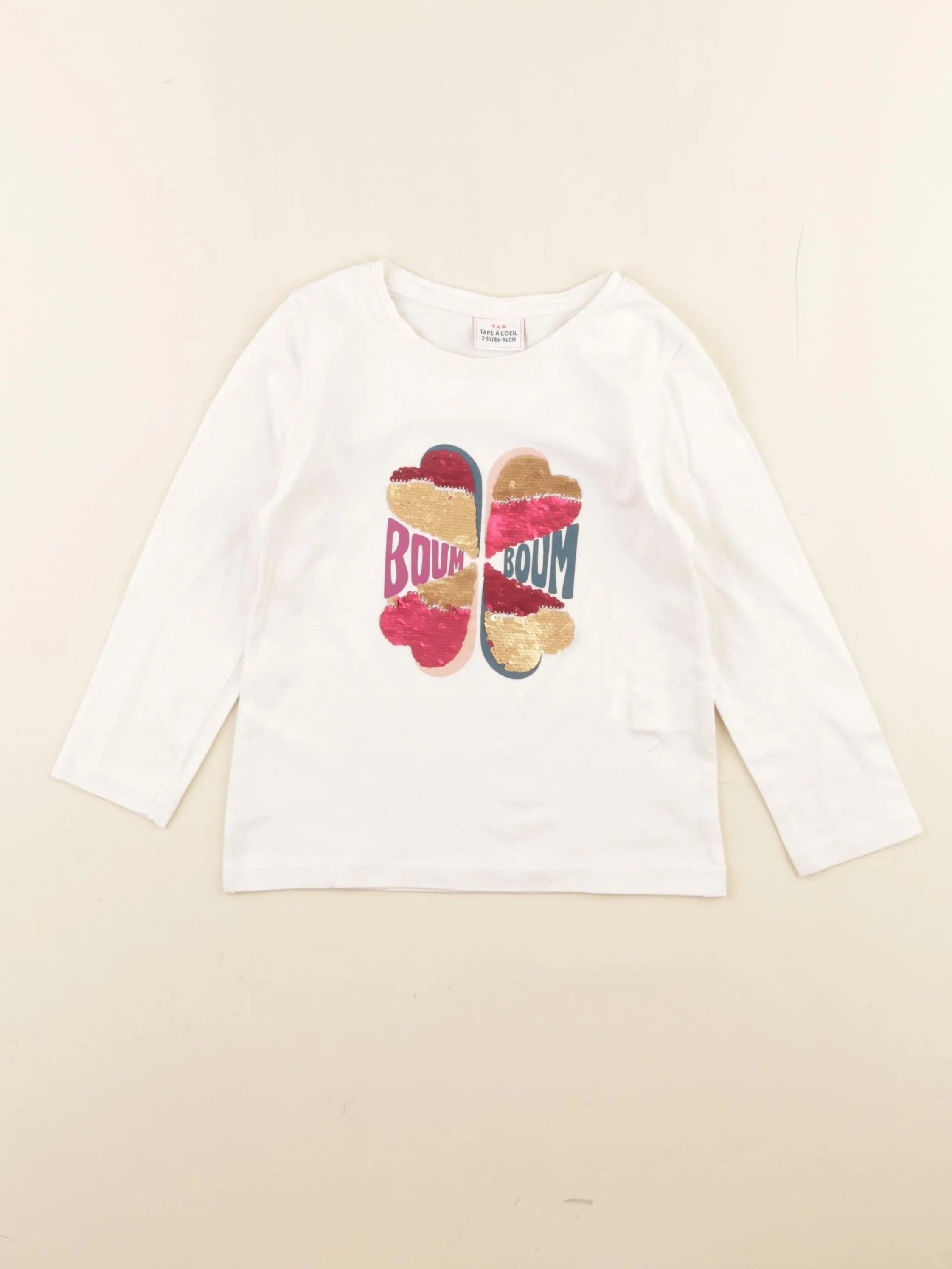 Tape à l'oeil - tee-shirt blanc - 2/3 ans