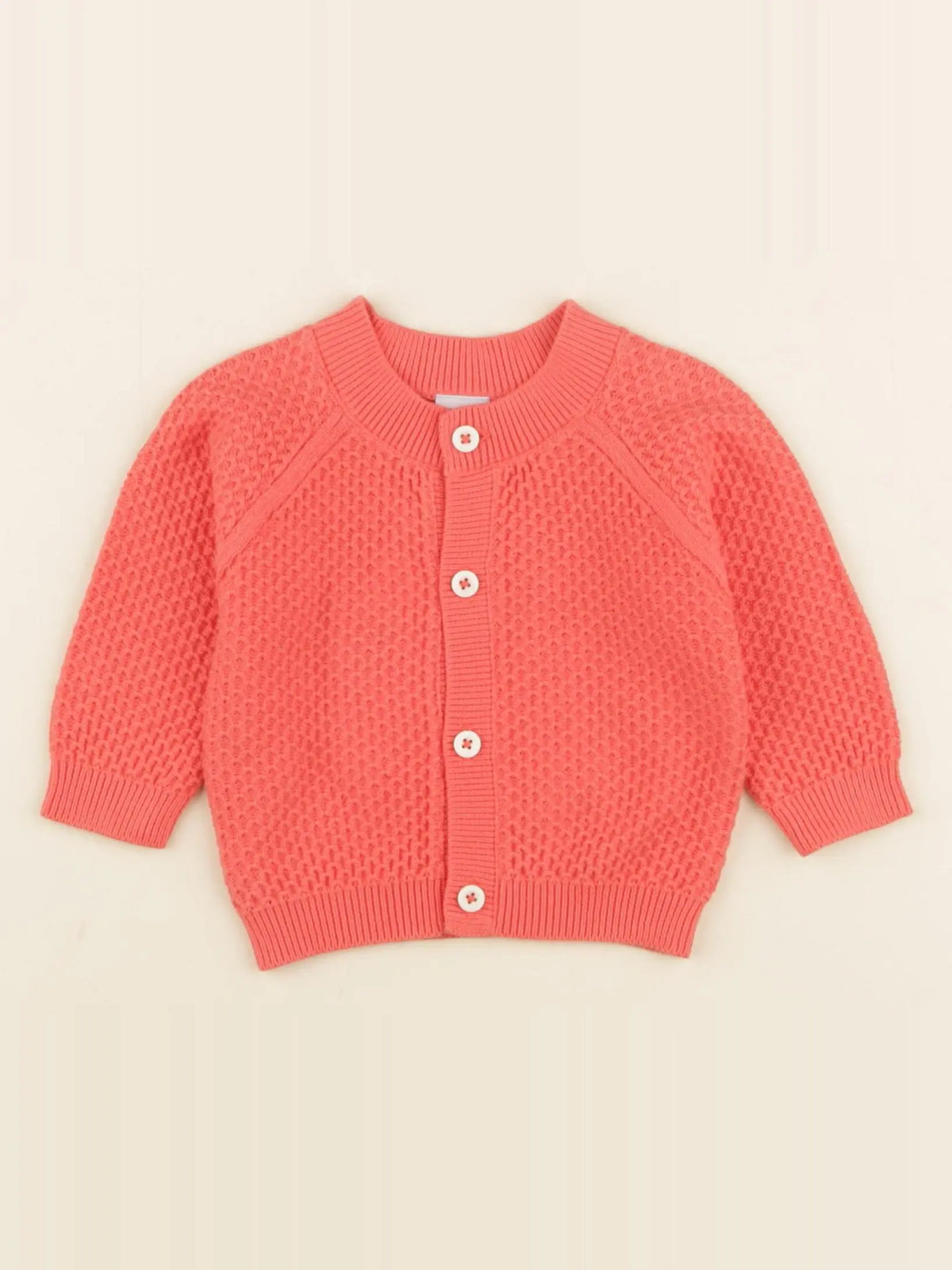 Petit Bateau - gilet orange - 3 mois