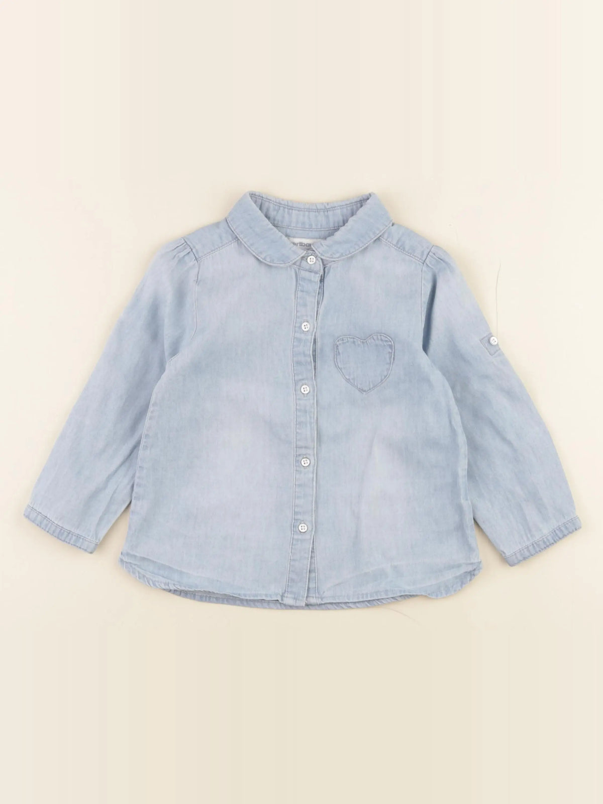 Vertbaudet - blouse bleu - 2 ans