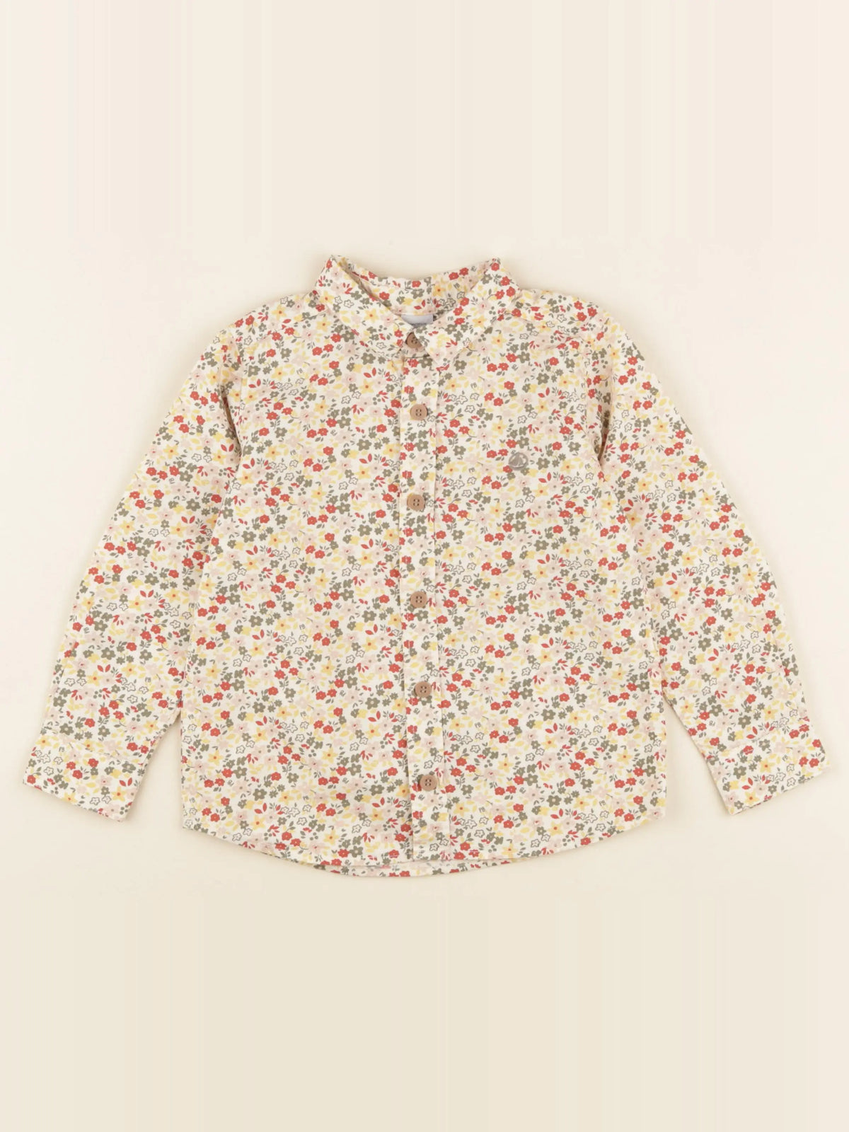 Petit Bateau - chemise beige - 4 ans