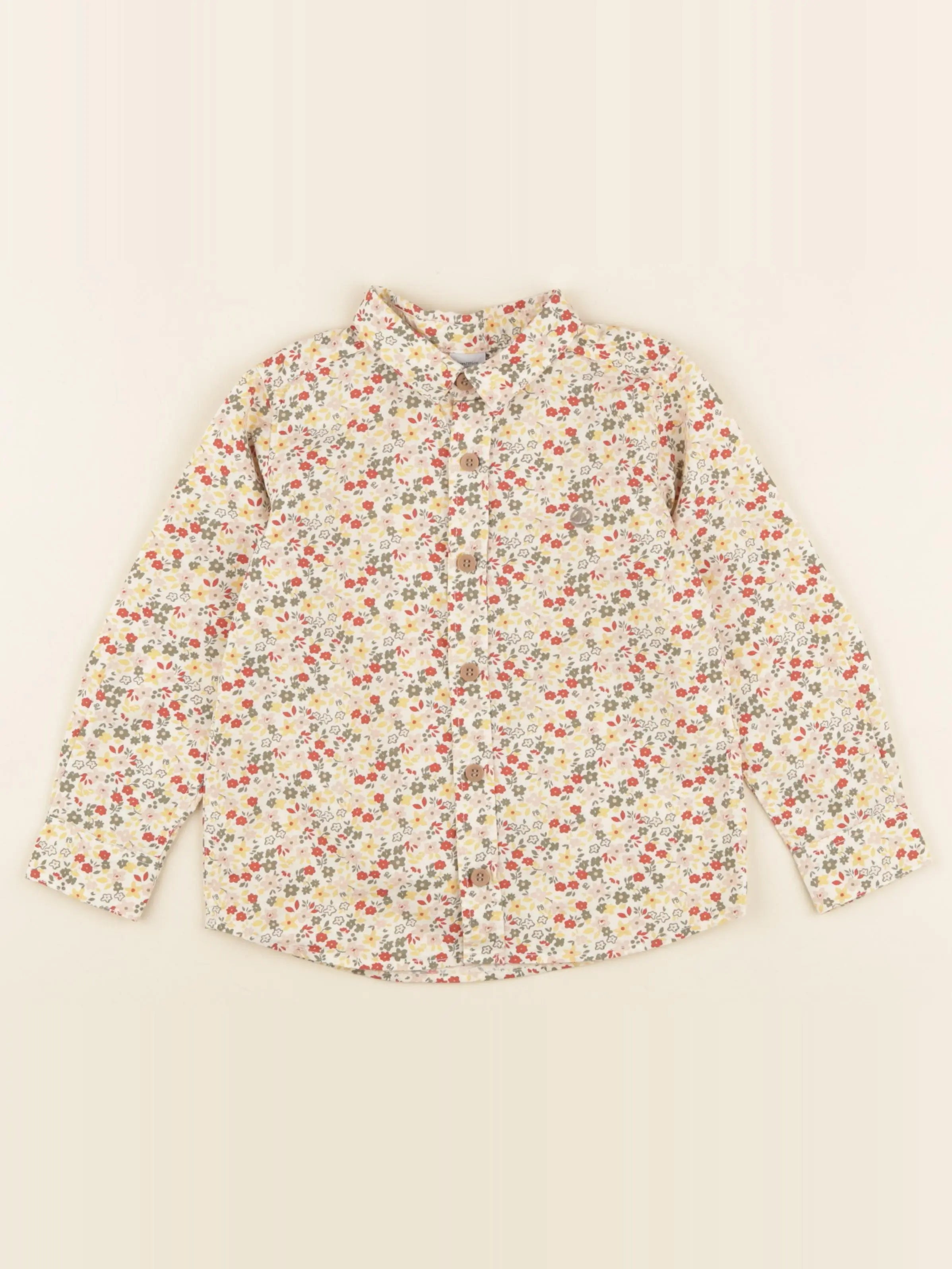 Petit Bateau - chemise beige - 4 ans