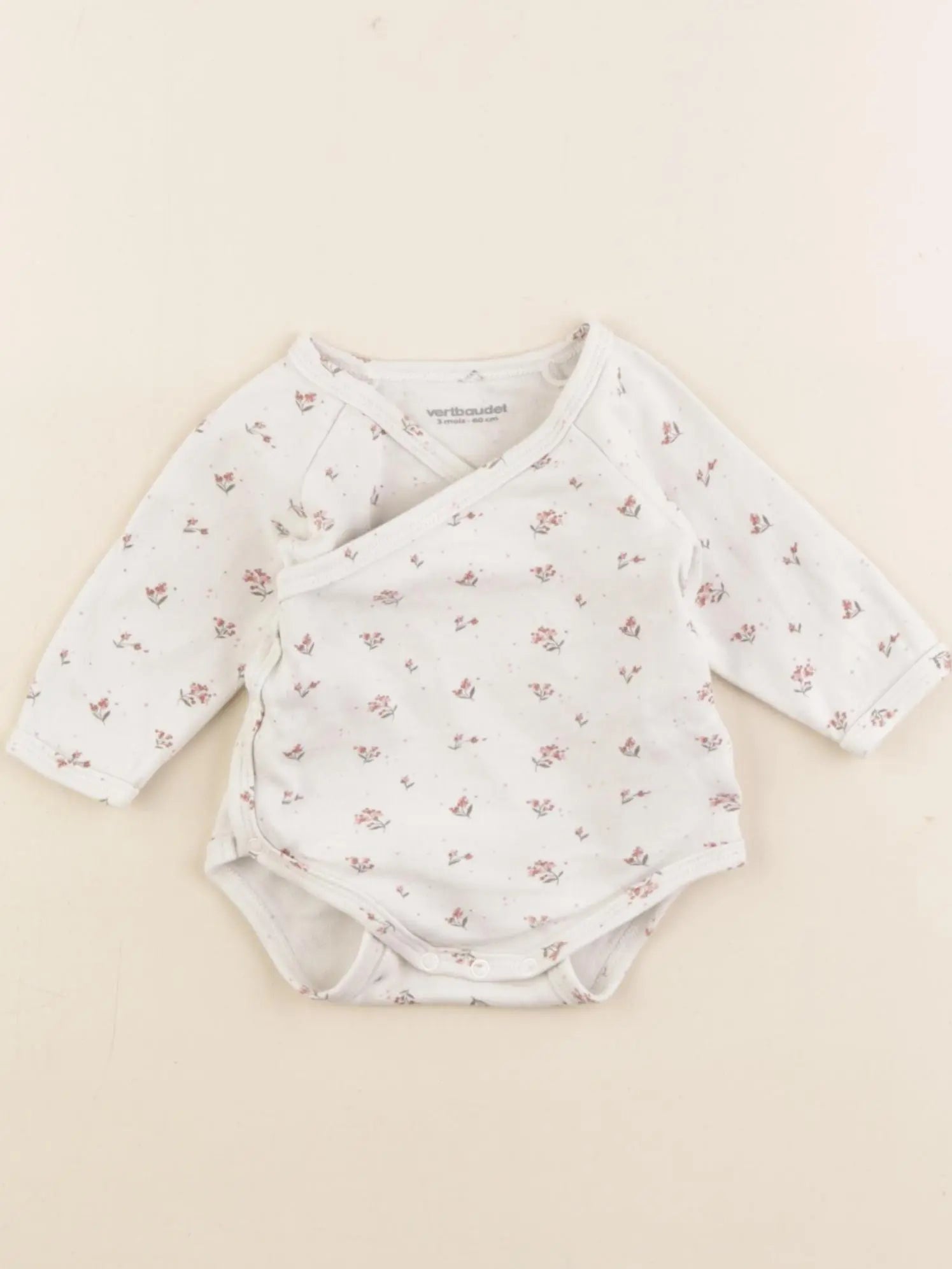 Vertbaudet - body gris - 3 mois