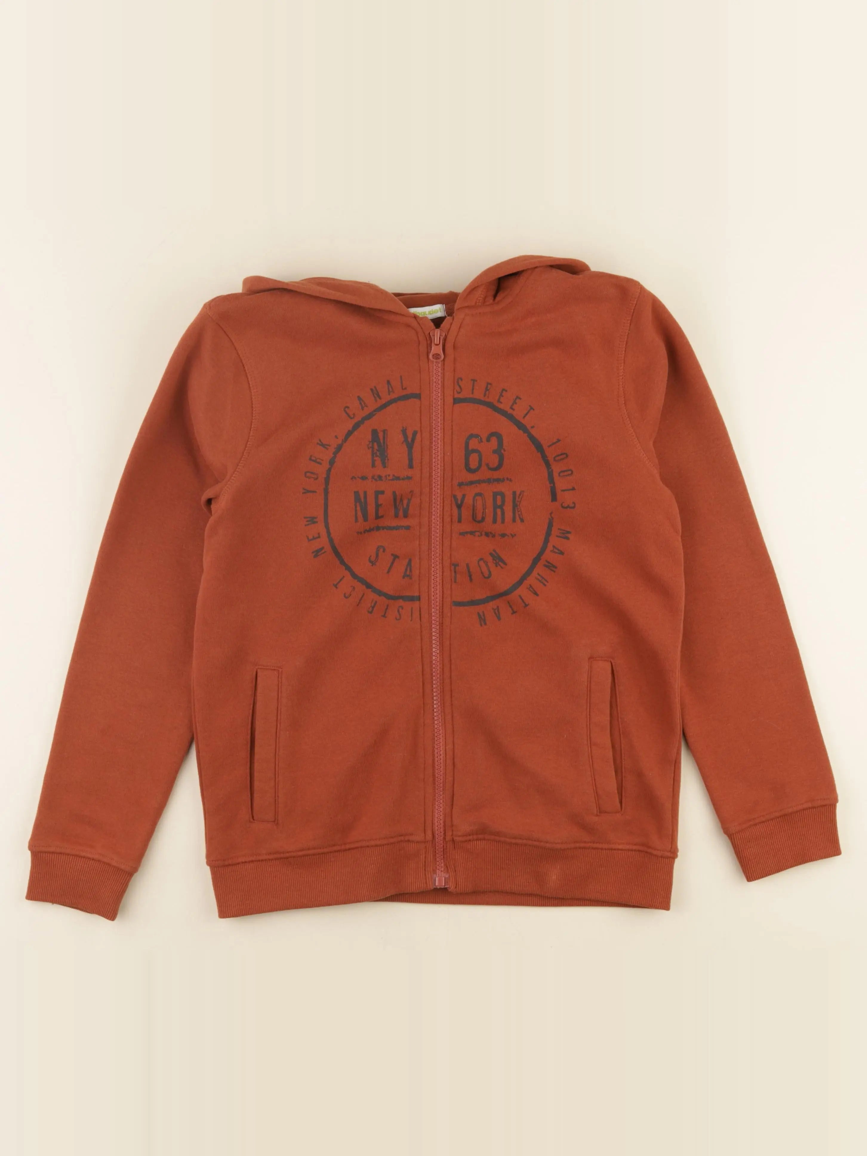 Vertbaudet - sweat marron - 12 ans