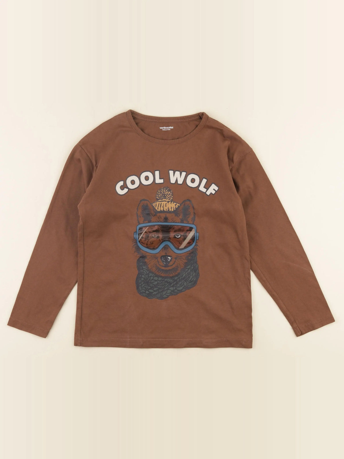 Vertbaudet - tee-shirt marron - 10 ans
