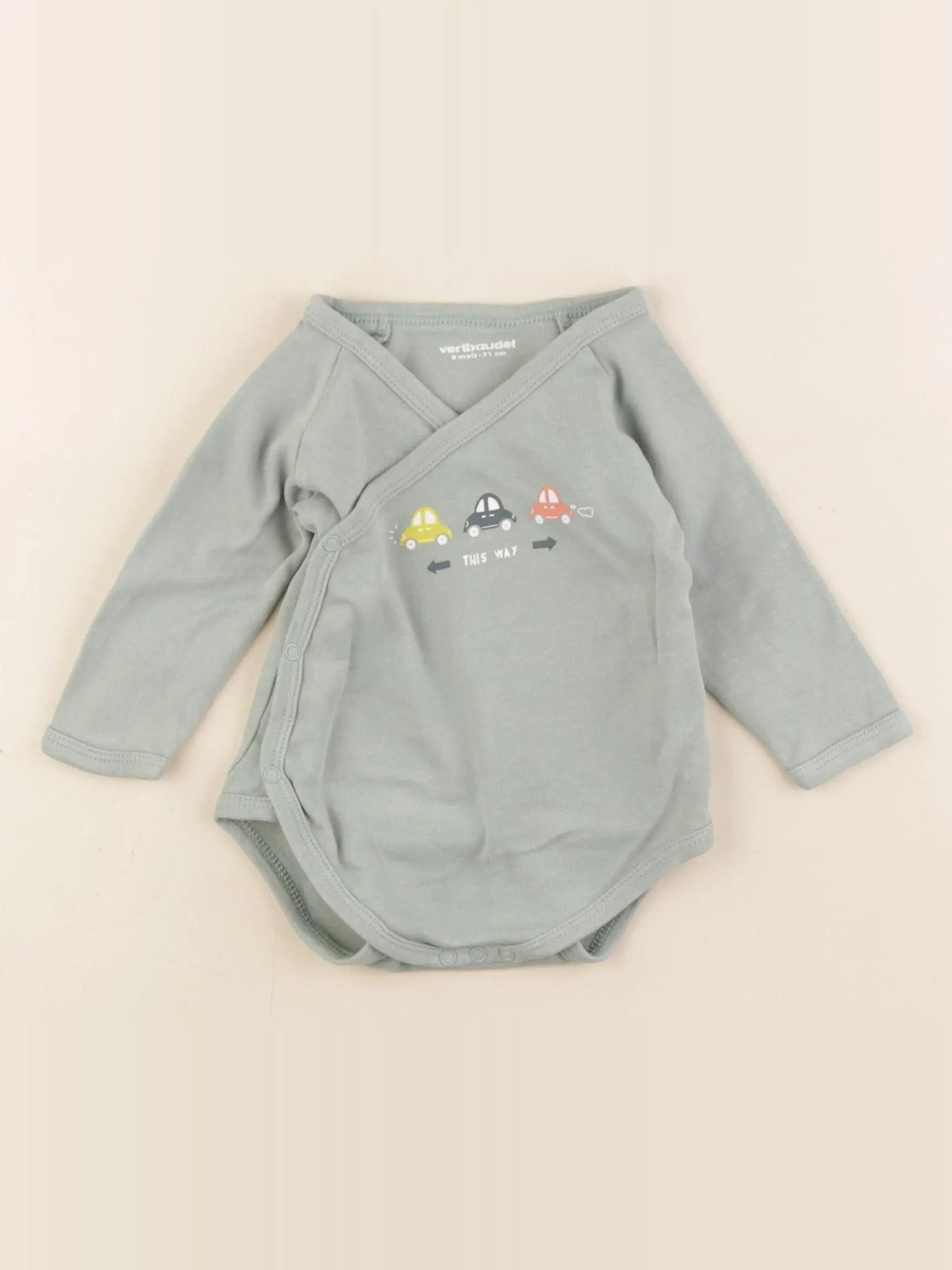 Vertbaudet - body vert - 9 mois