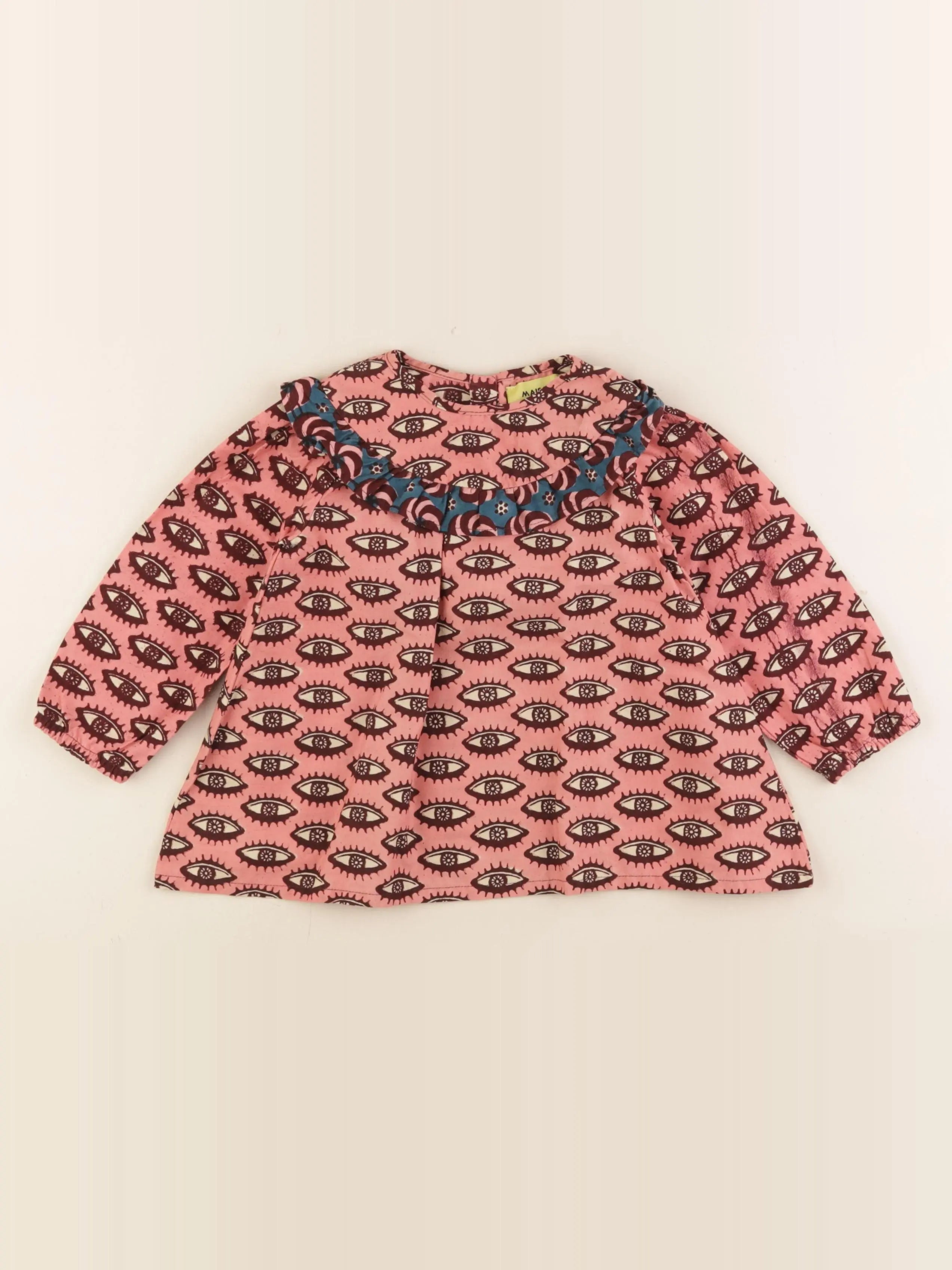 Monoprix - blouse rose - 24/36 mois