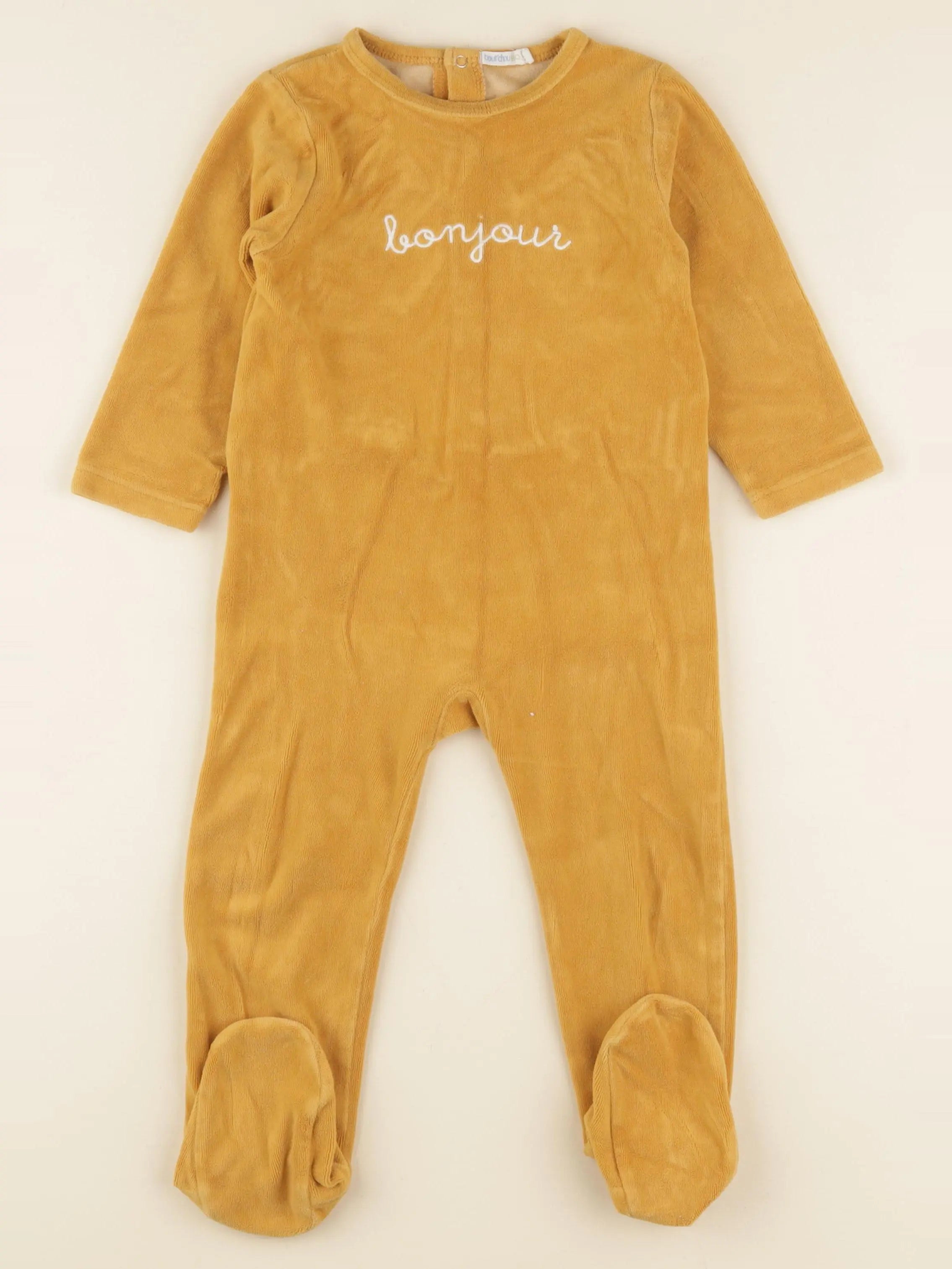 Boutchou - pyjama velours jaune - 24 mois