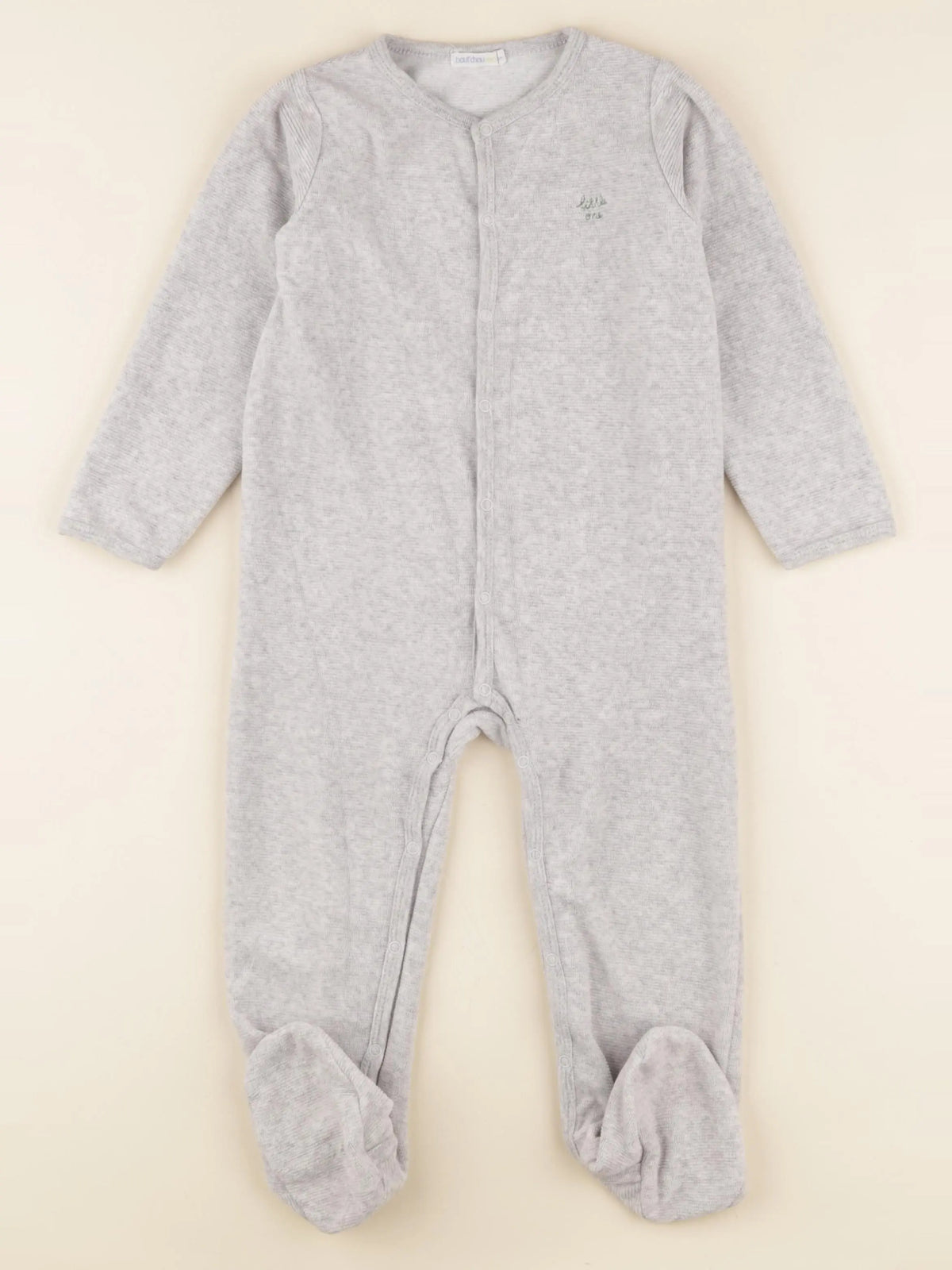 Boutchou - pyjama velours gris - 24 mois