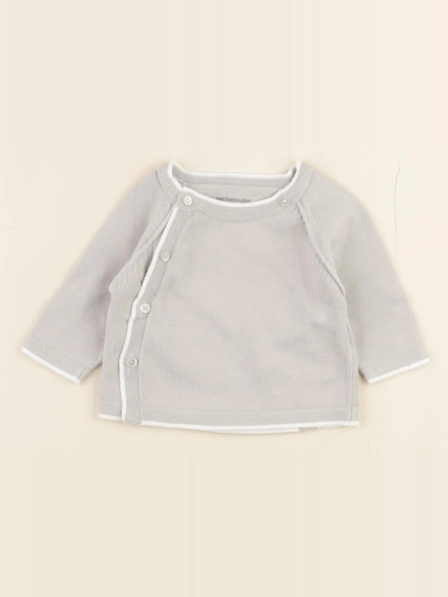 Vertbaudet - gilet gris - 3 mois