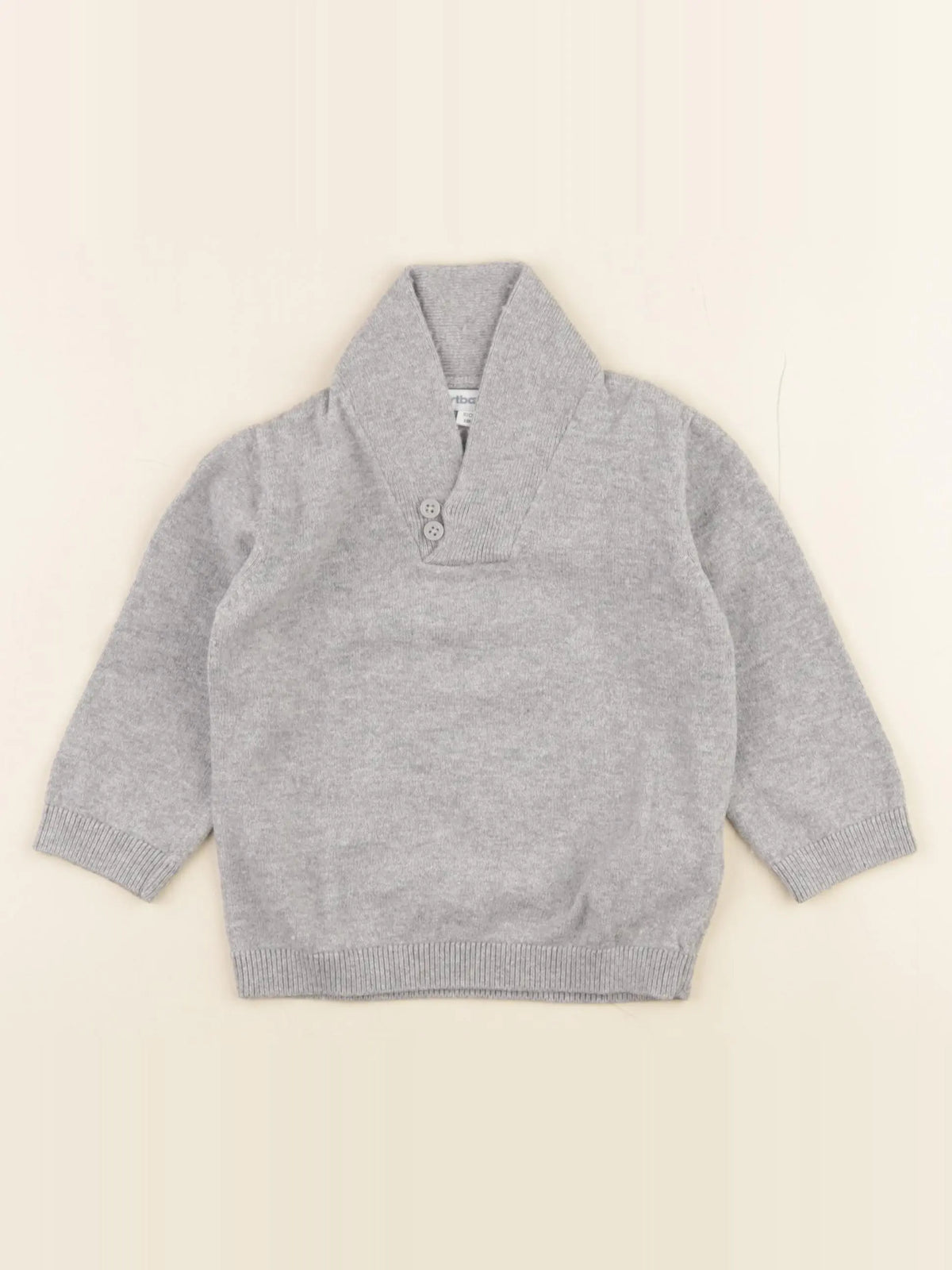 Vertbaudet - pull gris - 18 mois