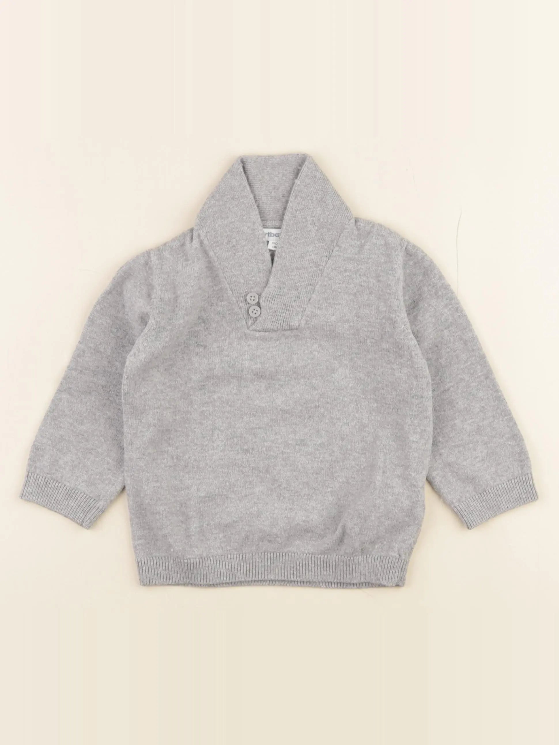 Vertbaudet - pull gris - 18 mois