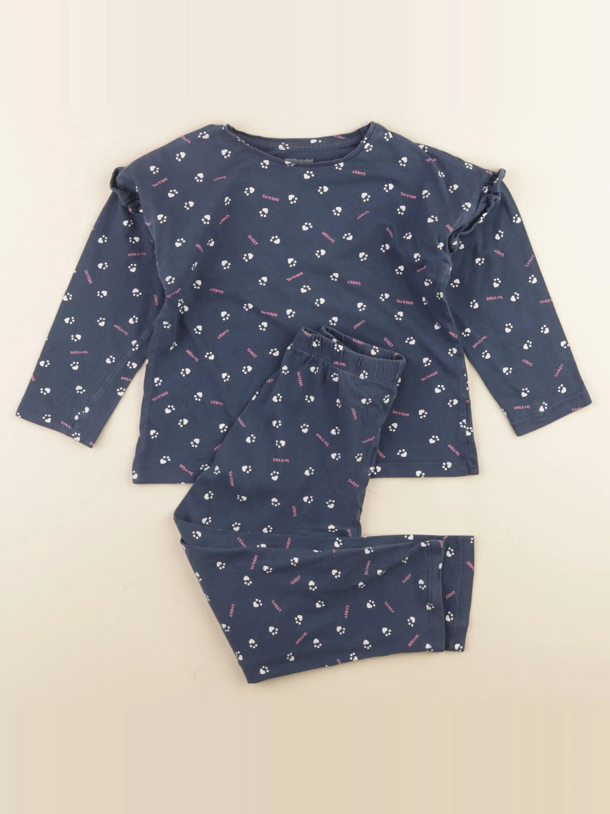 Vertbaudet - pyjama coton bleu - 5 ans