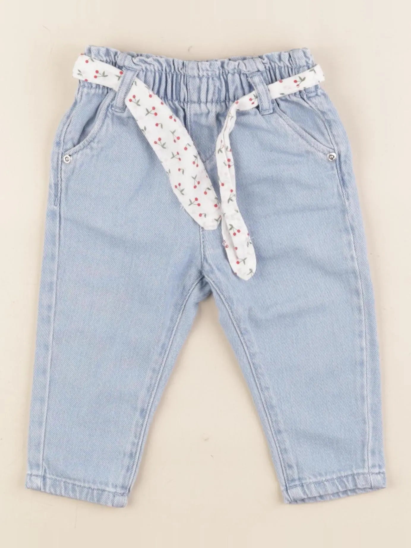 Vertbaudet - pantalon bleu - 9 mois