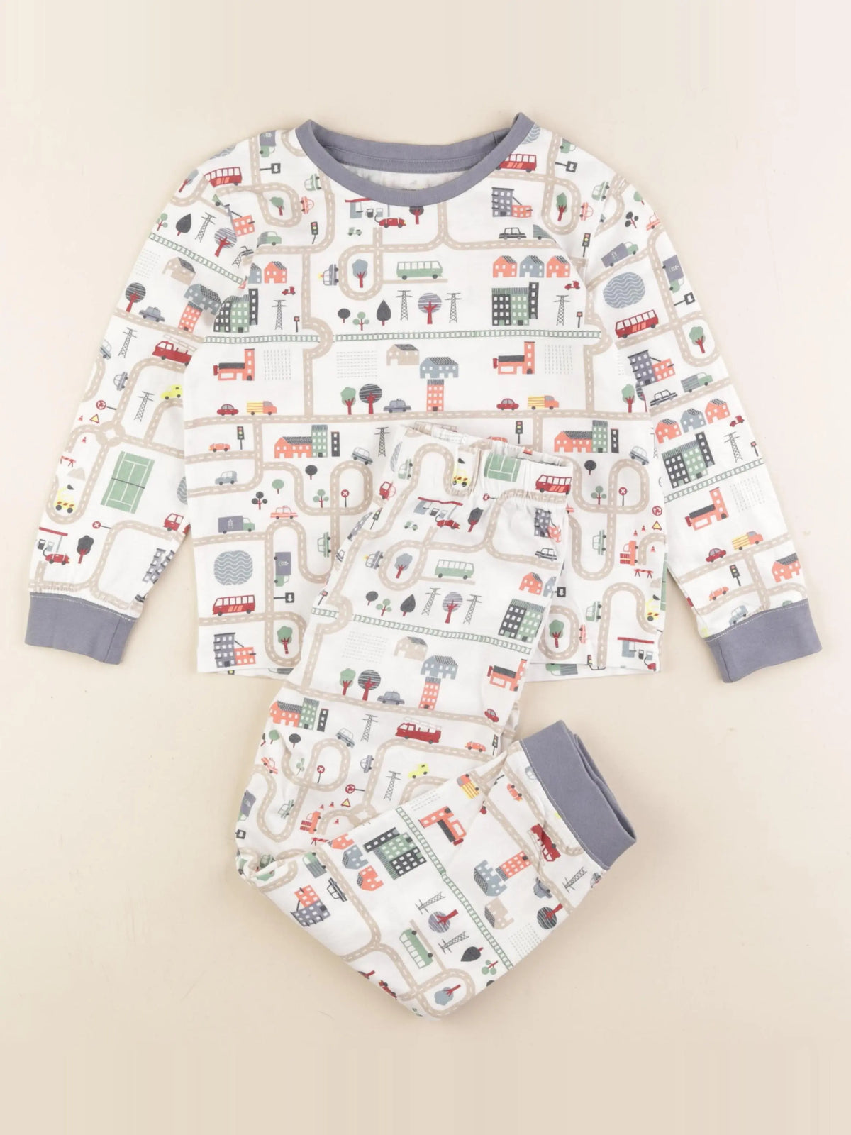 Vertbaudet - pyjama coton blanc - 6 ans