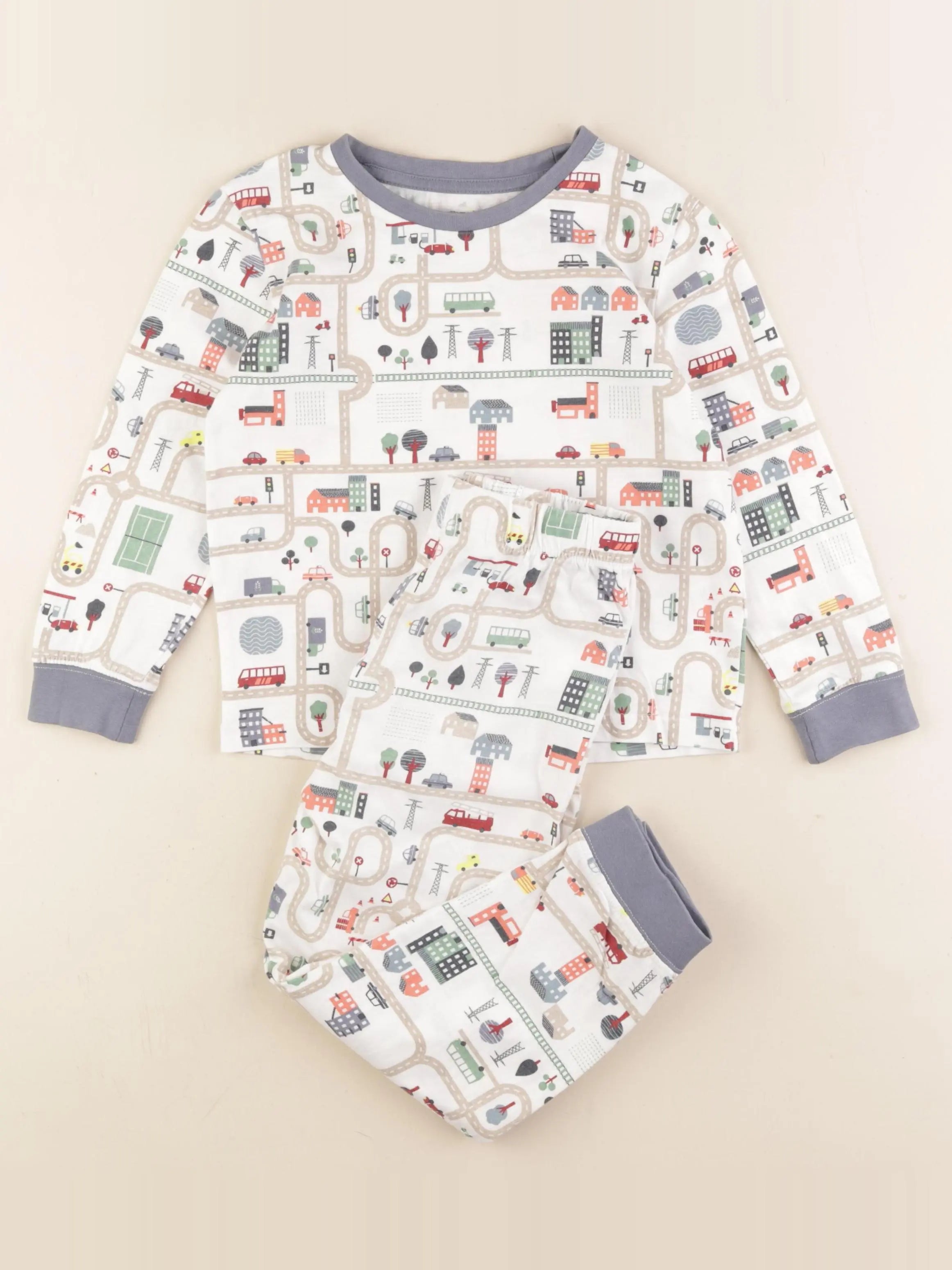 Vertbaudet - pyjama coton blanc - 6 ans