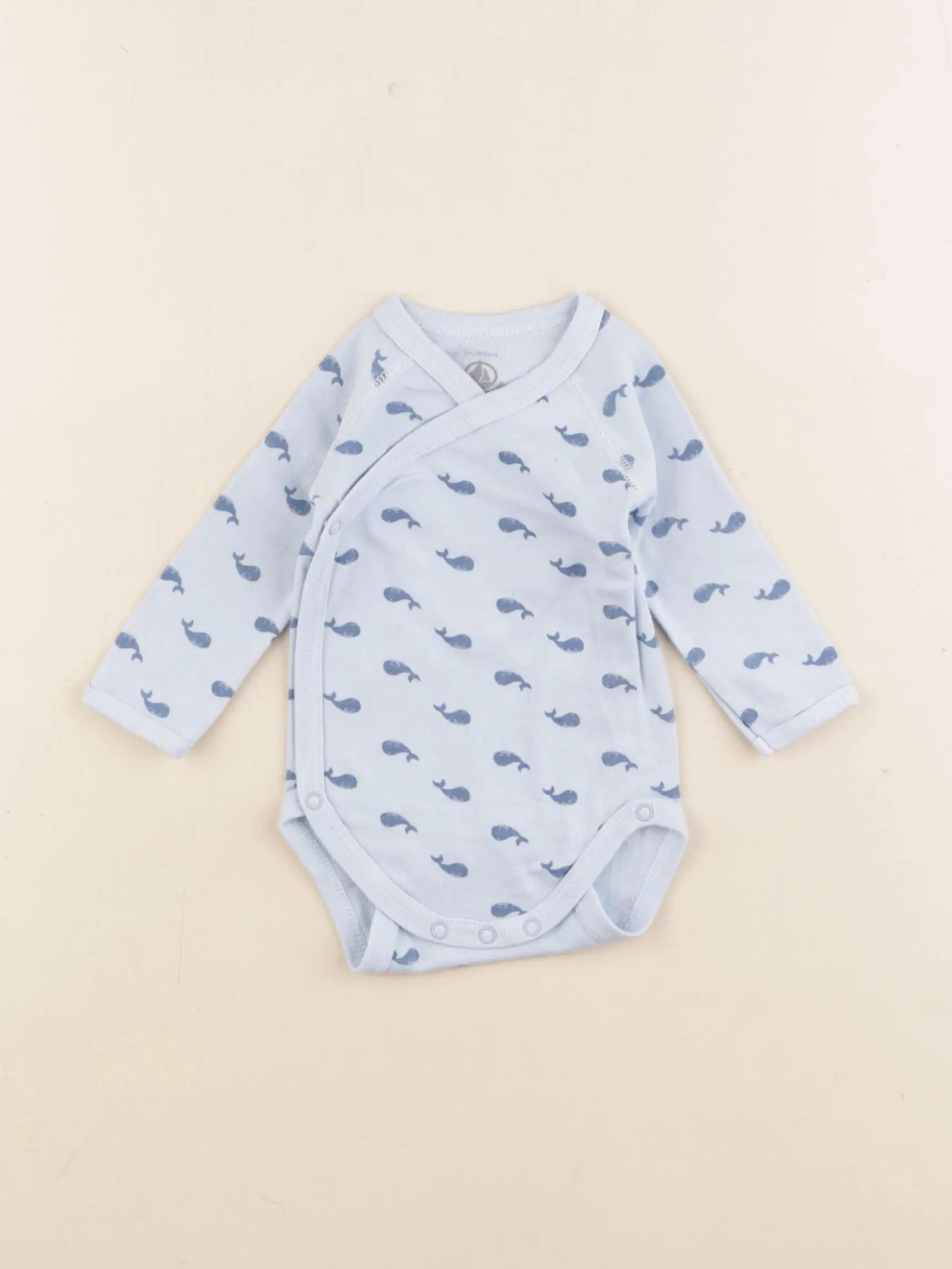 Petit Bateau - body bleu - 3 mois