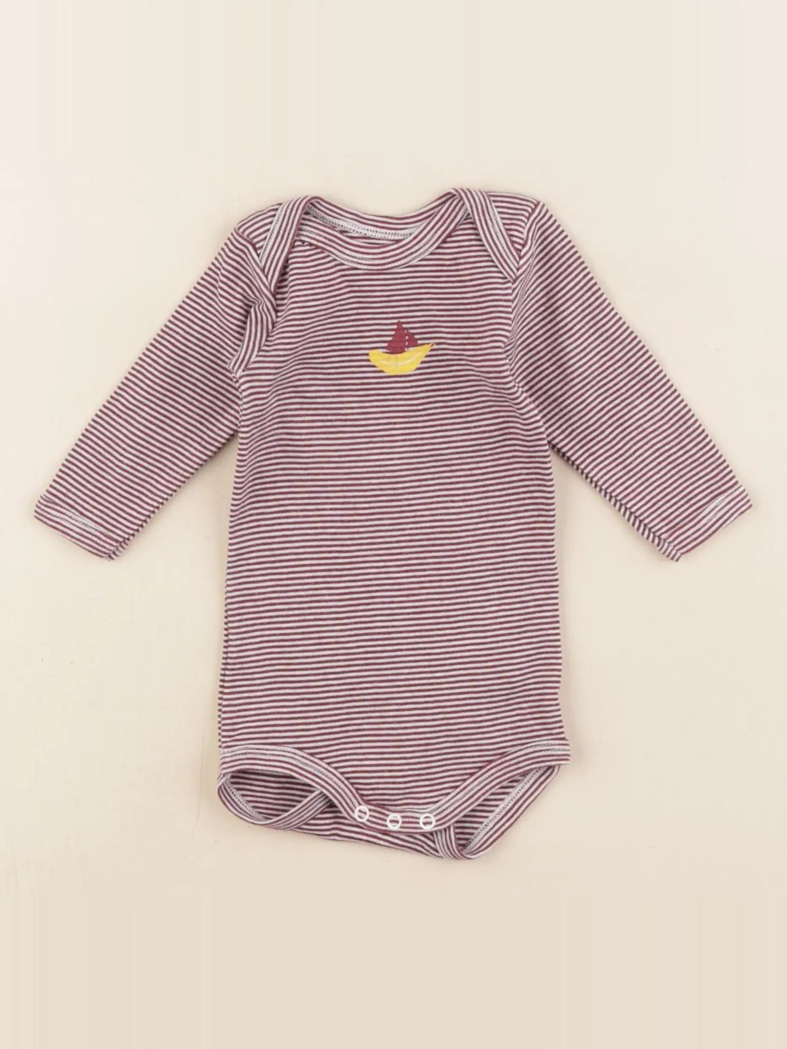 Petit Bateau - body rouge - 3 mois