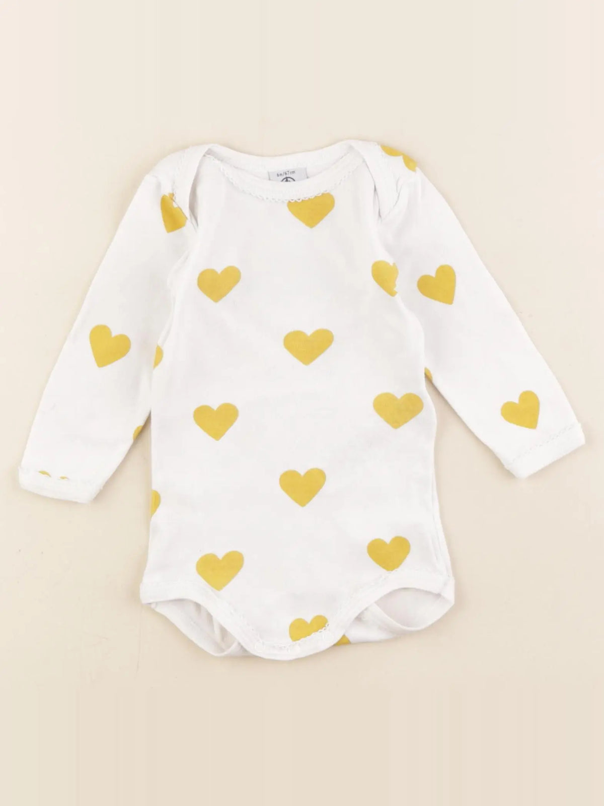 Petit Bateau - body blanc - 6 mois