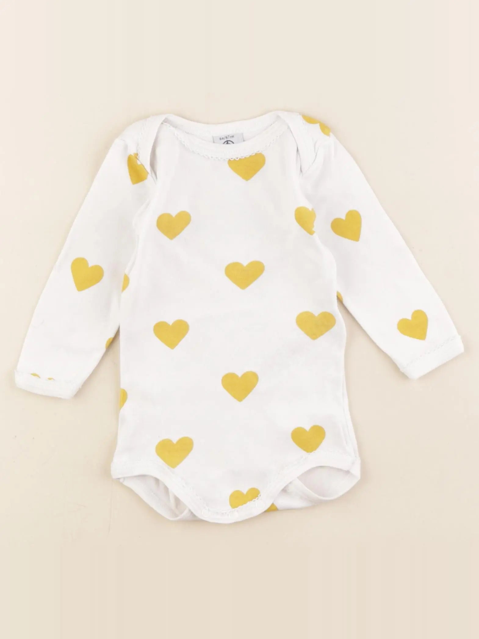 Petit Bateau - body blanc - 6 mois