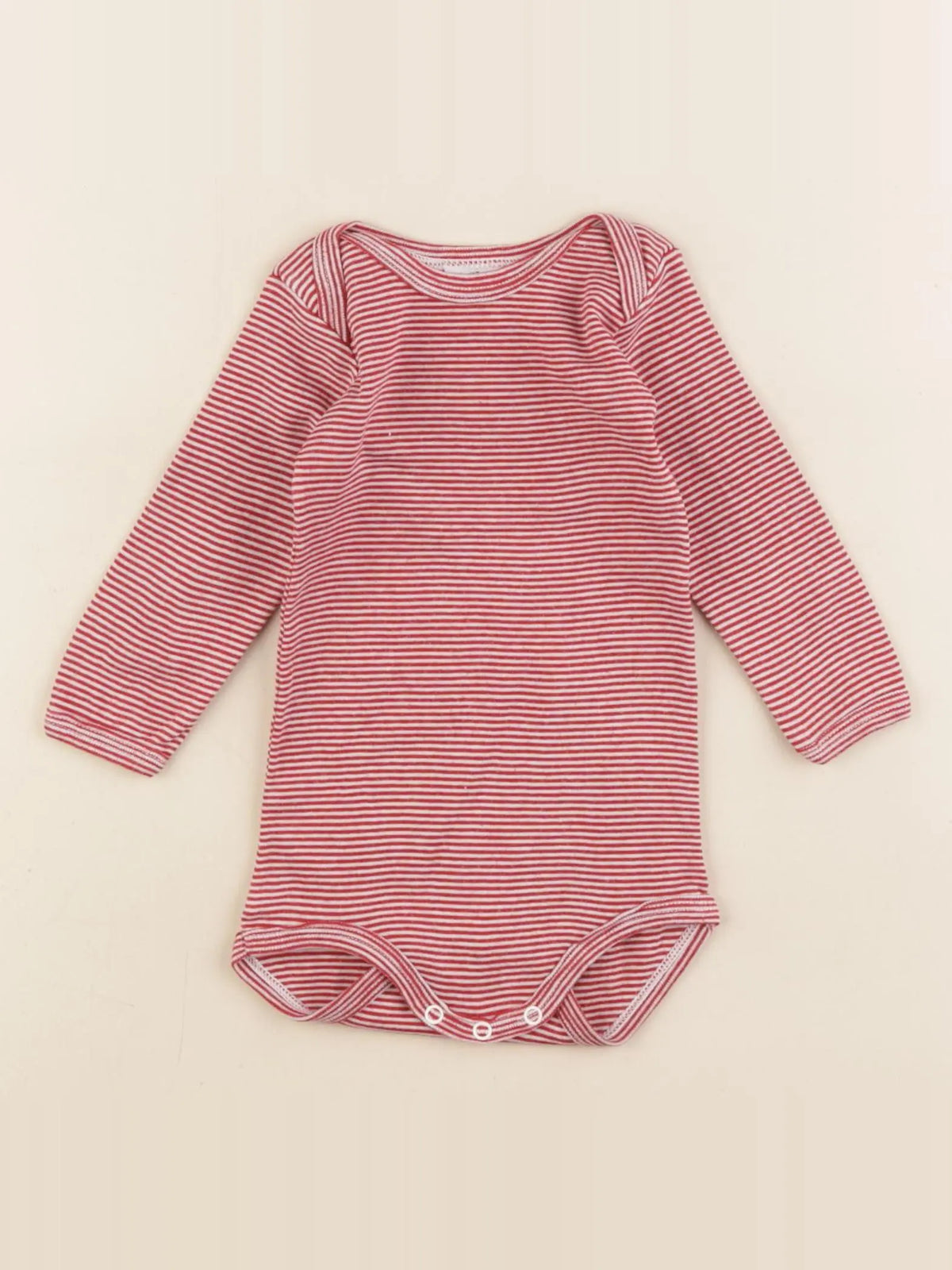 Petit Bateau - body rouge - 6 mois