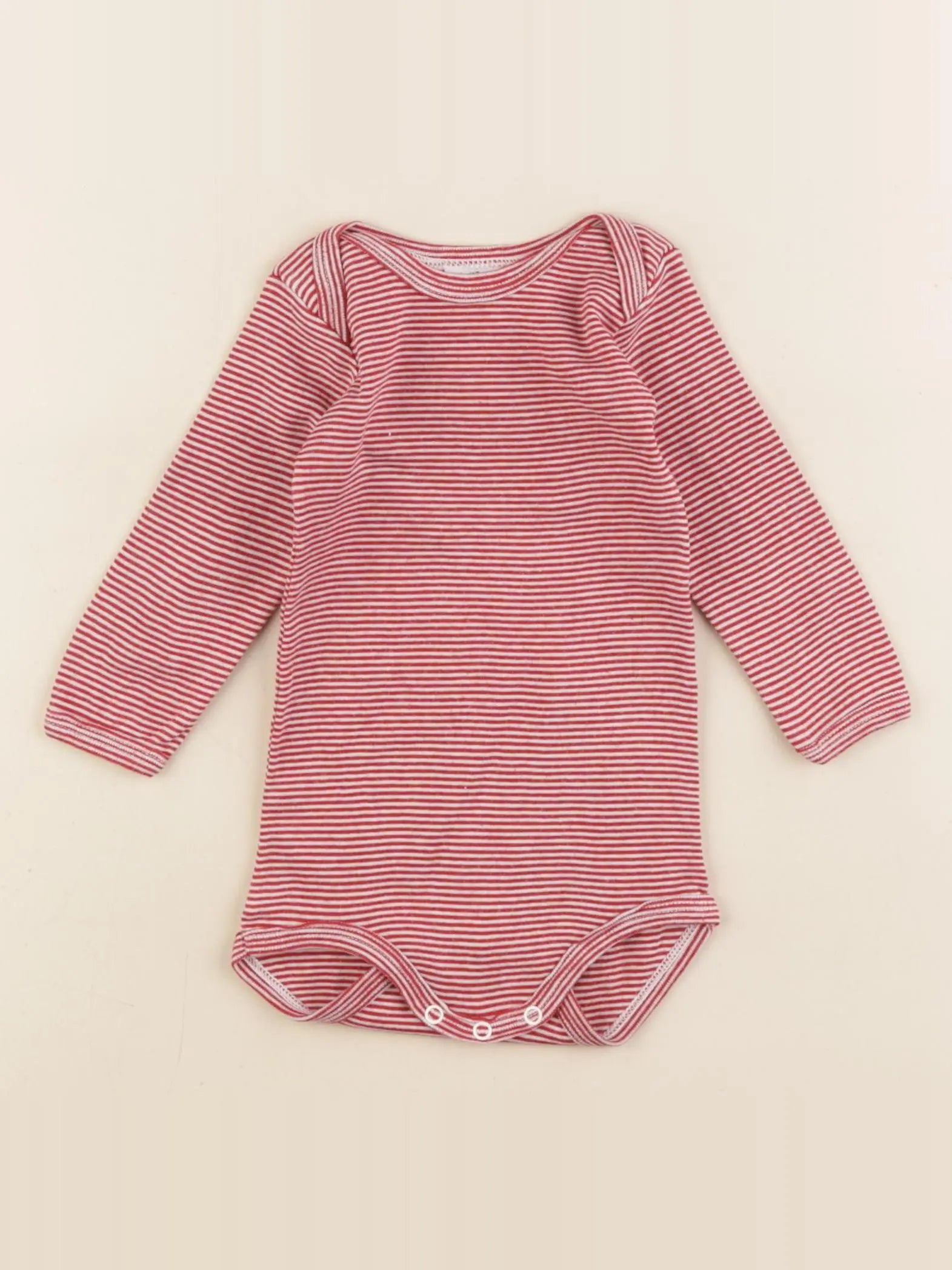 Petit Bateau - body rouge - 6 mois