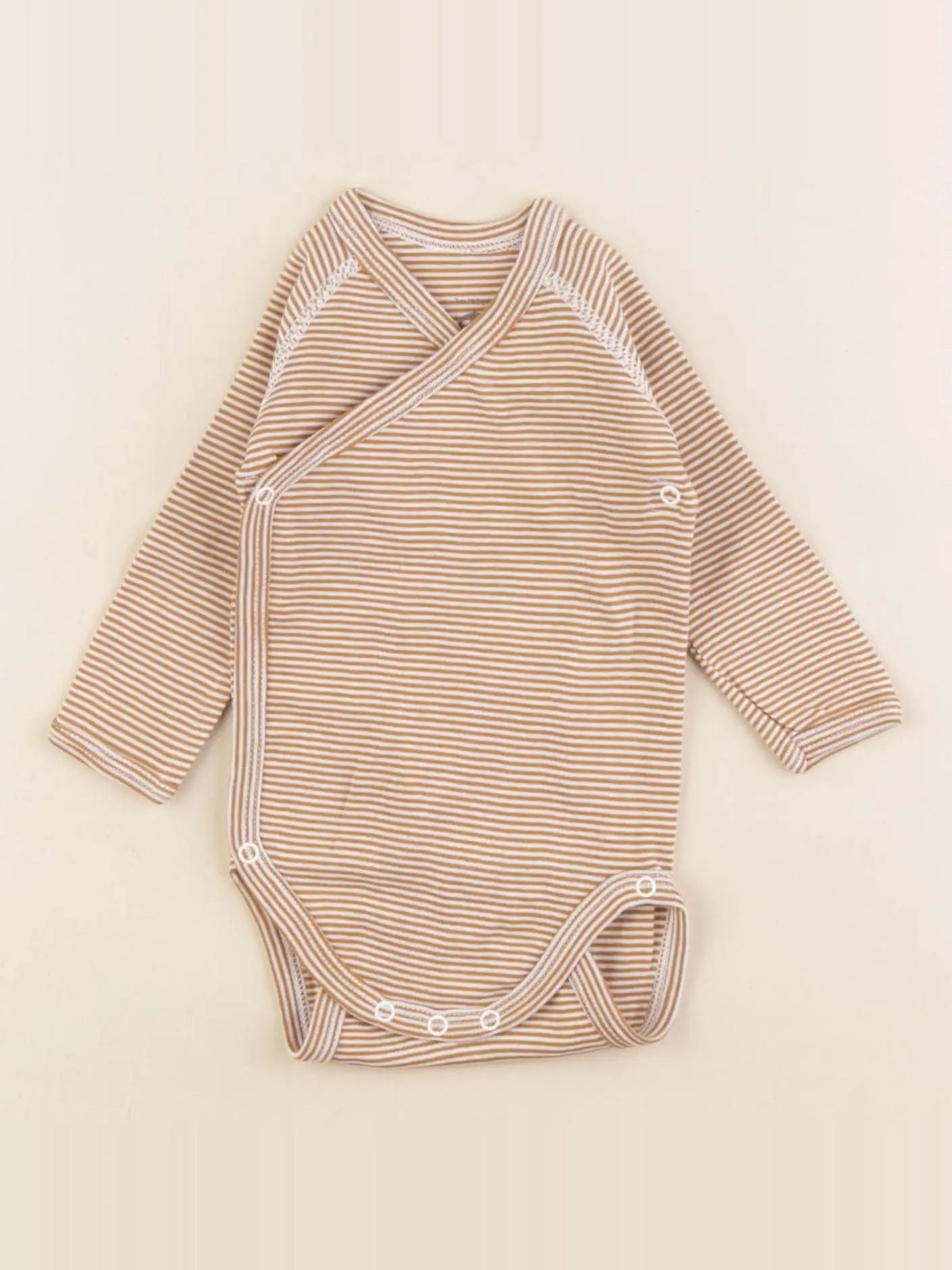 Petit Bateau - body marron - 3 mois