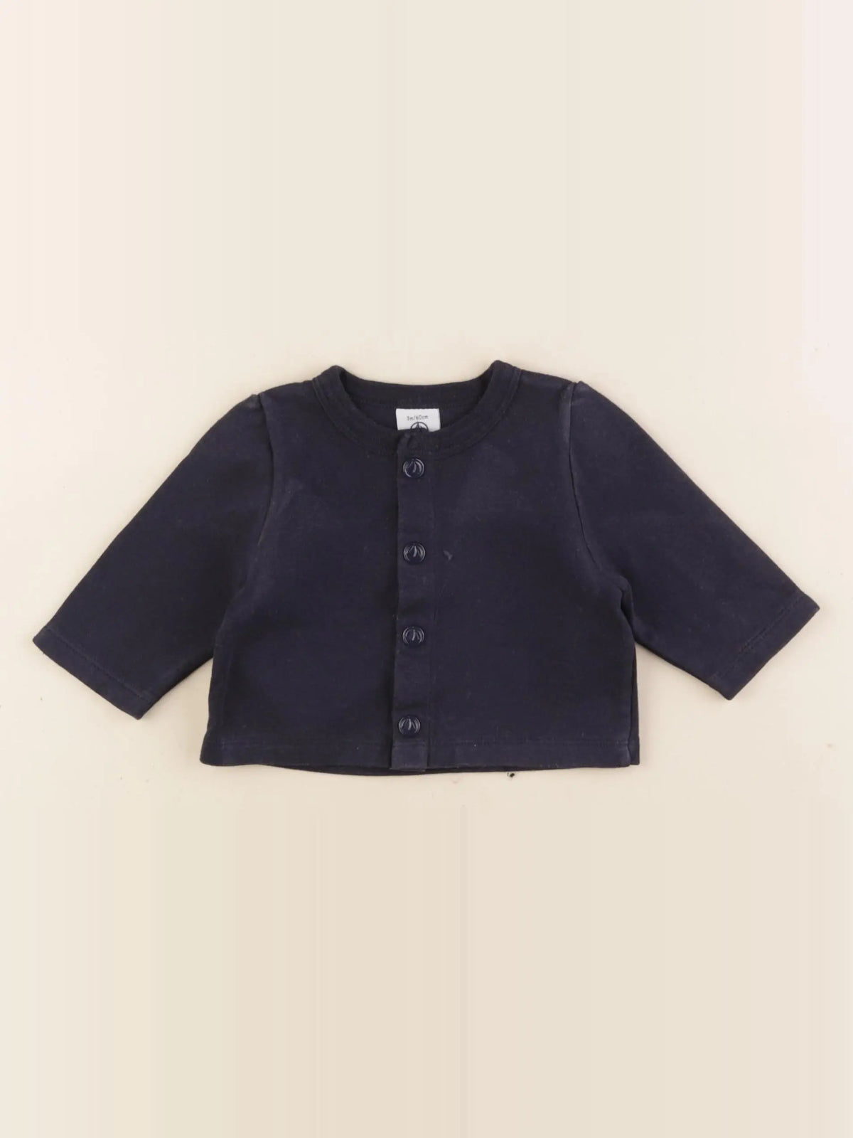 Petit Bateau - sweat bleu - 3 mois