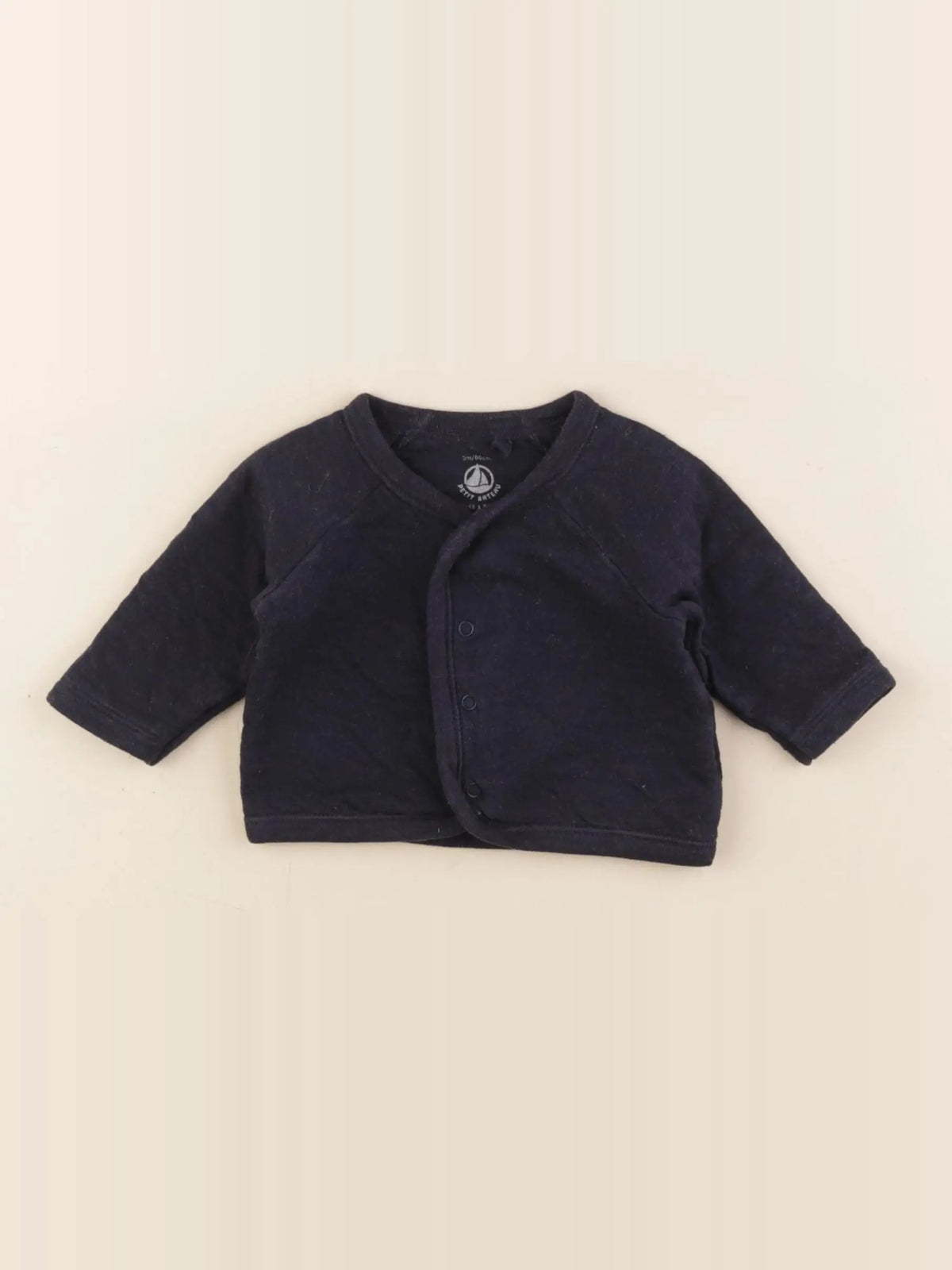 Petit Bateau - sweat bleu - 3 mois