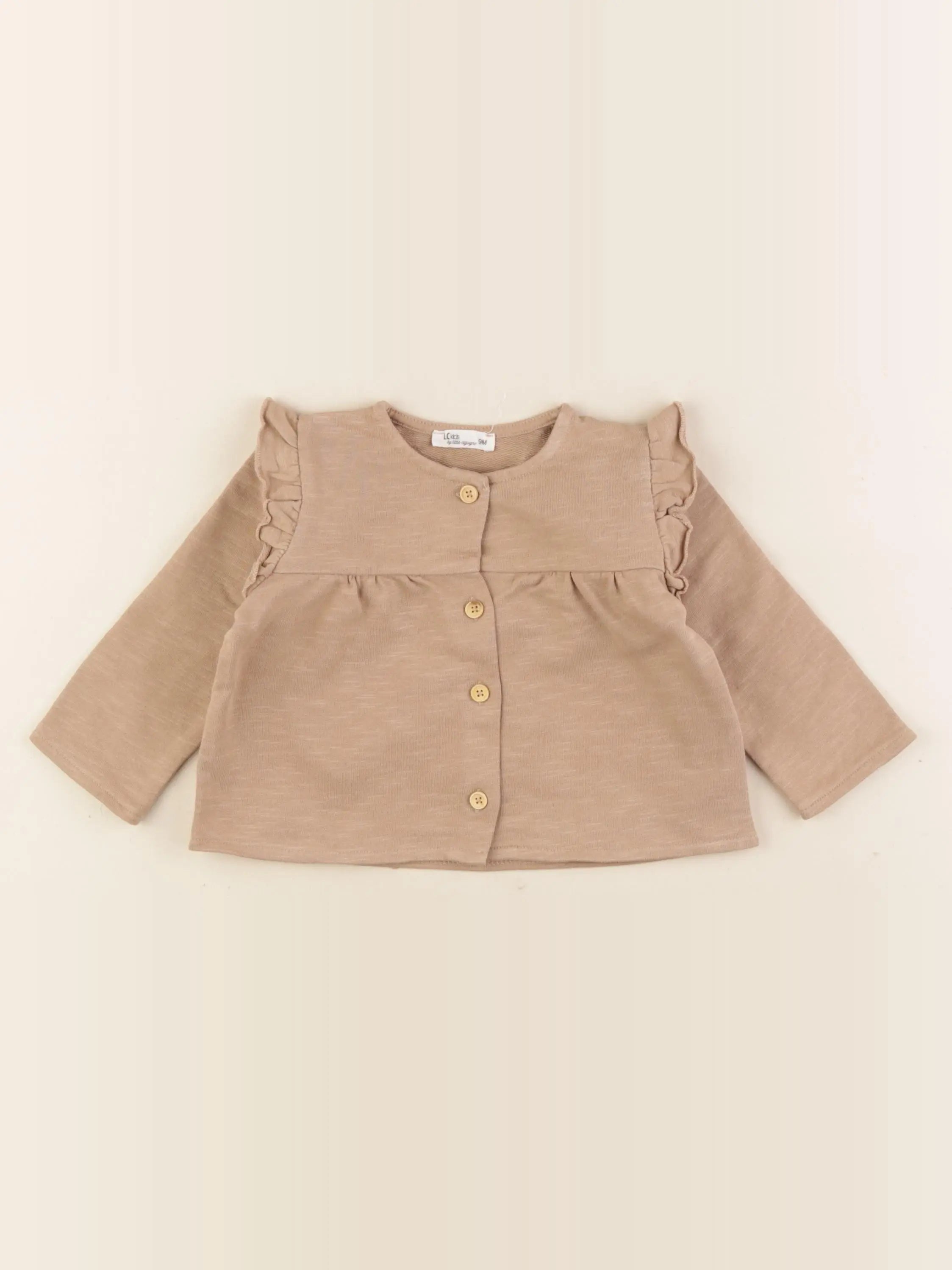 Little Cigogne - tee-shirt marron - 9 mois