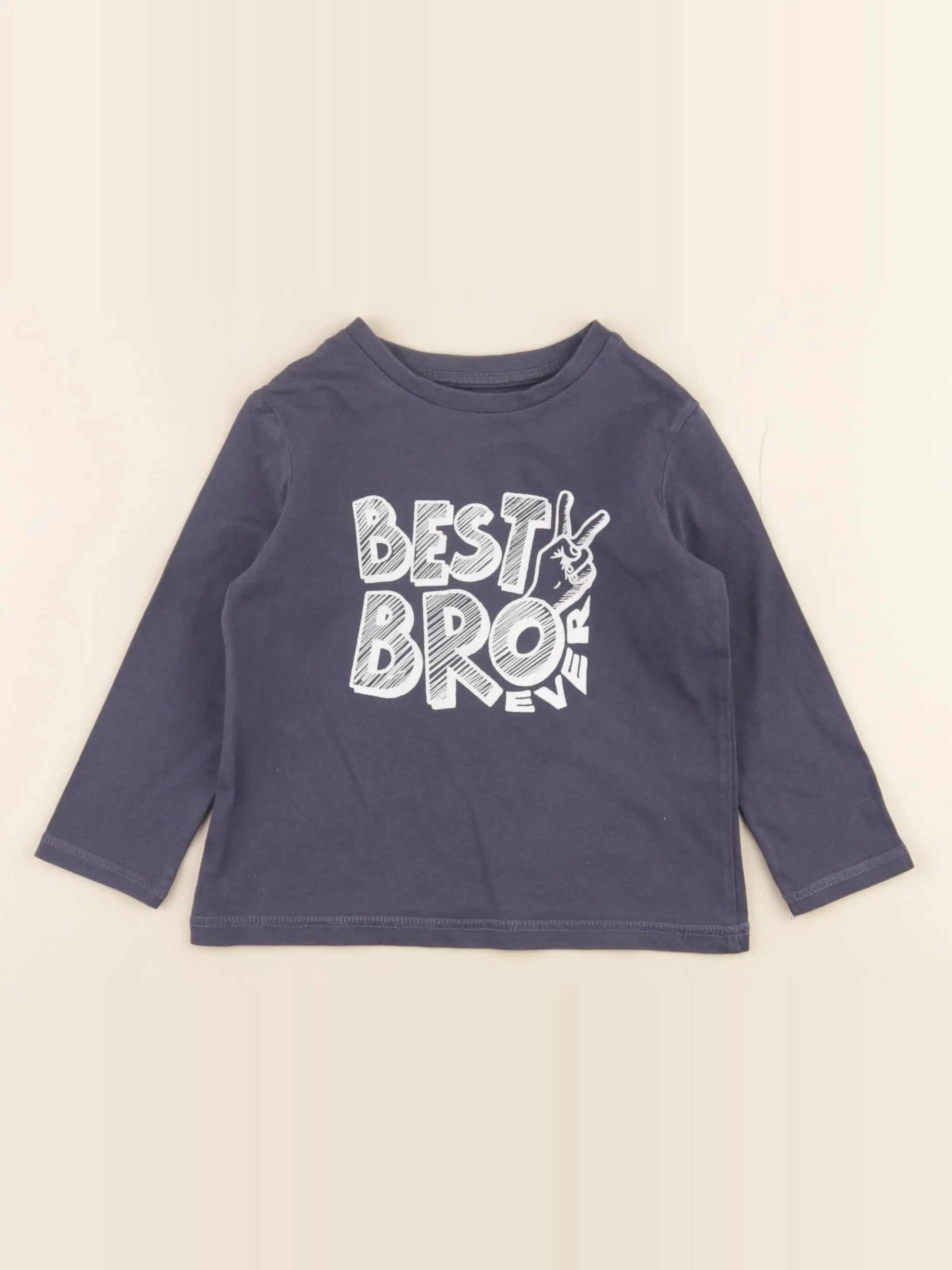 Vertbaudet - tee-shirt bleu - 2 ans