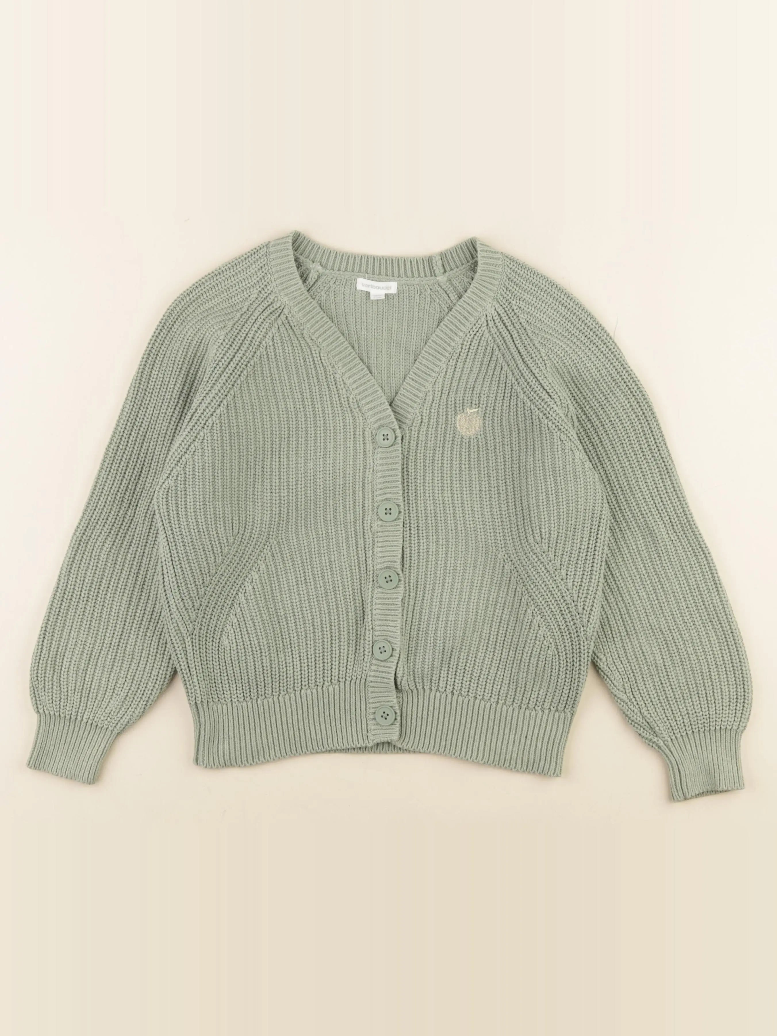 Vertbaudet - gilet vert - 8 ans