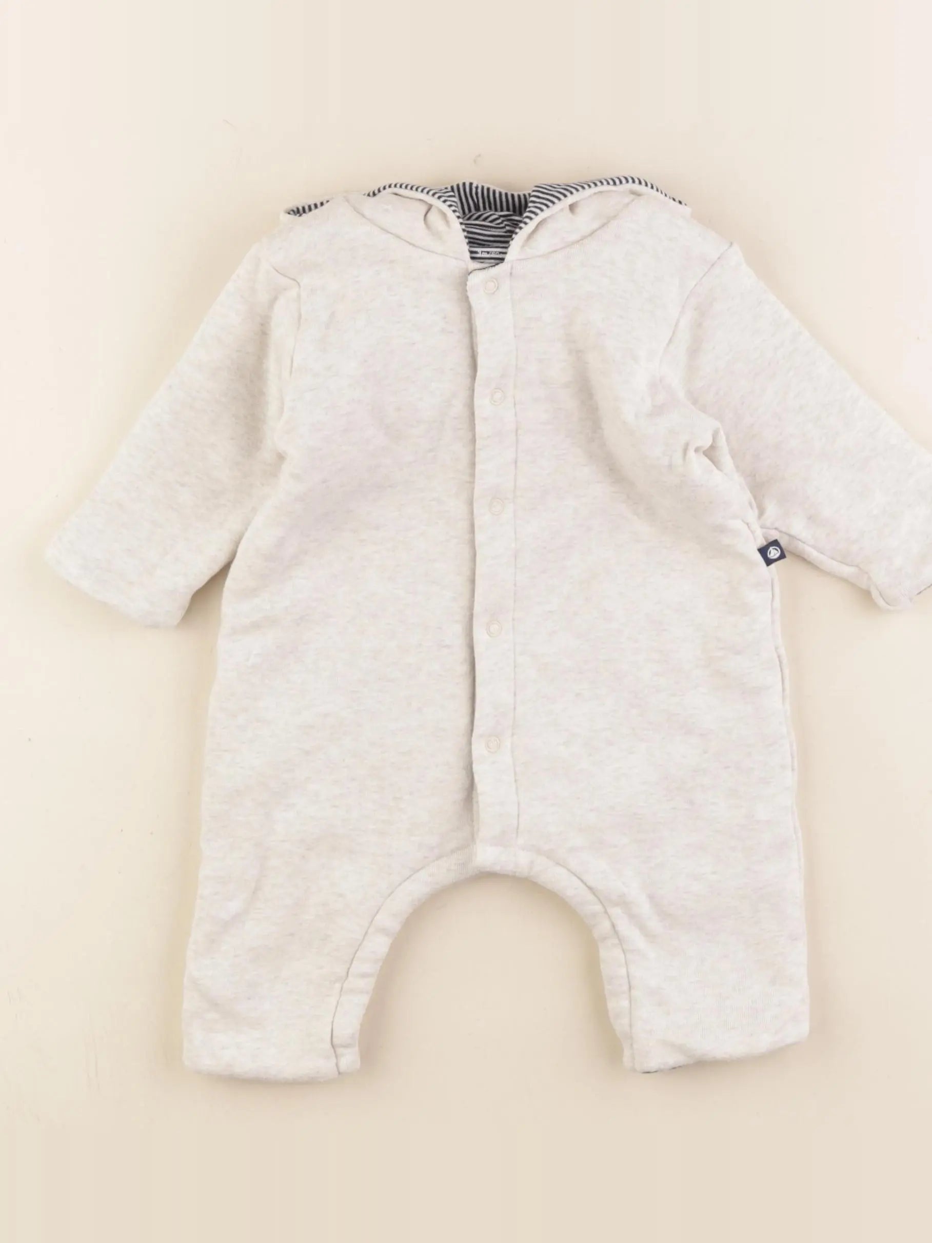 Petit Bateau - combi-pilote beige - 3 mois